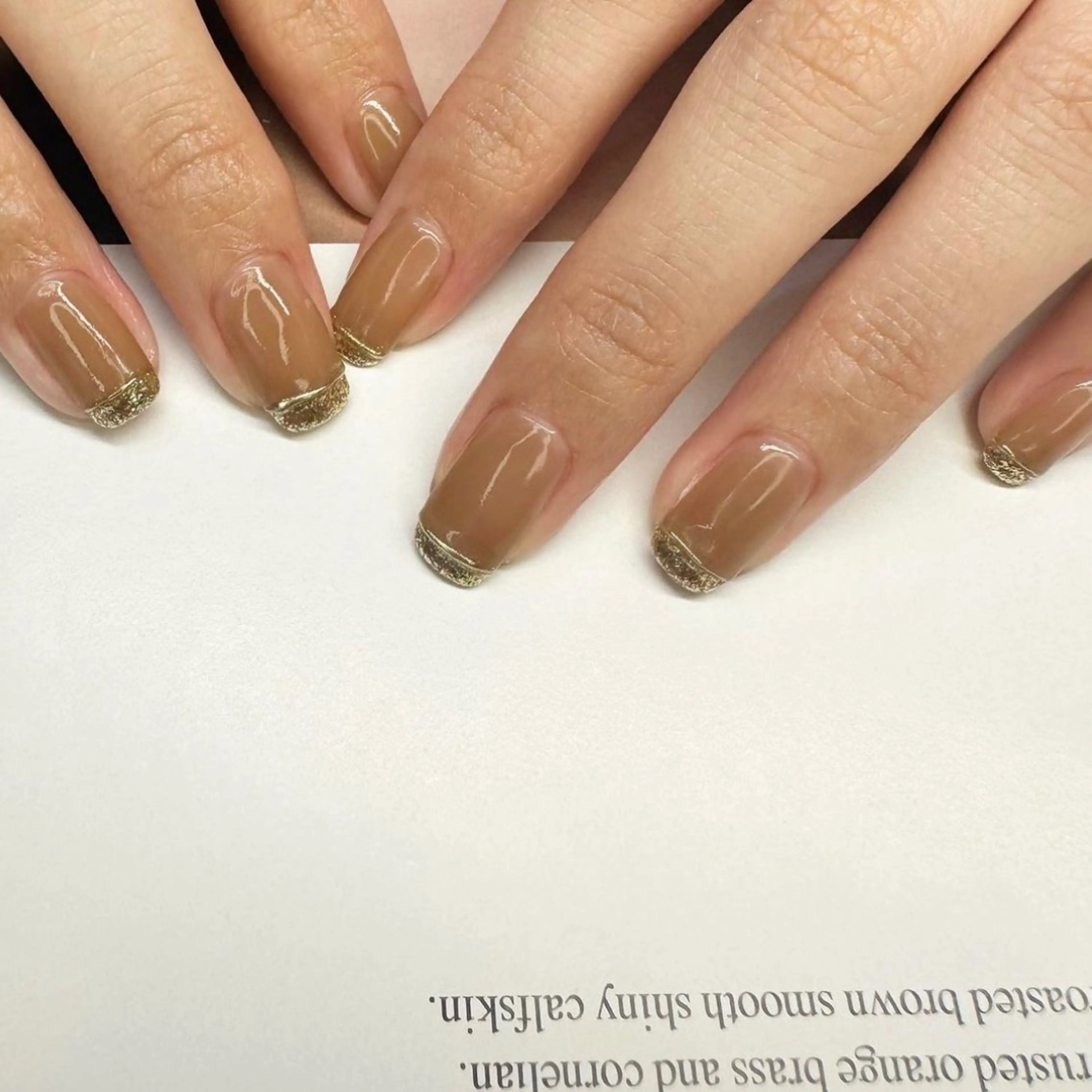 ネイル ブラウン クリアネイル 氷ネイル・うるうるネイル 韓国ネイル ニュアンスネイル 🪞KAPE NAIL 🪞のネイルデザイン