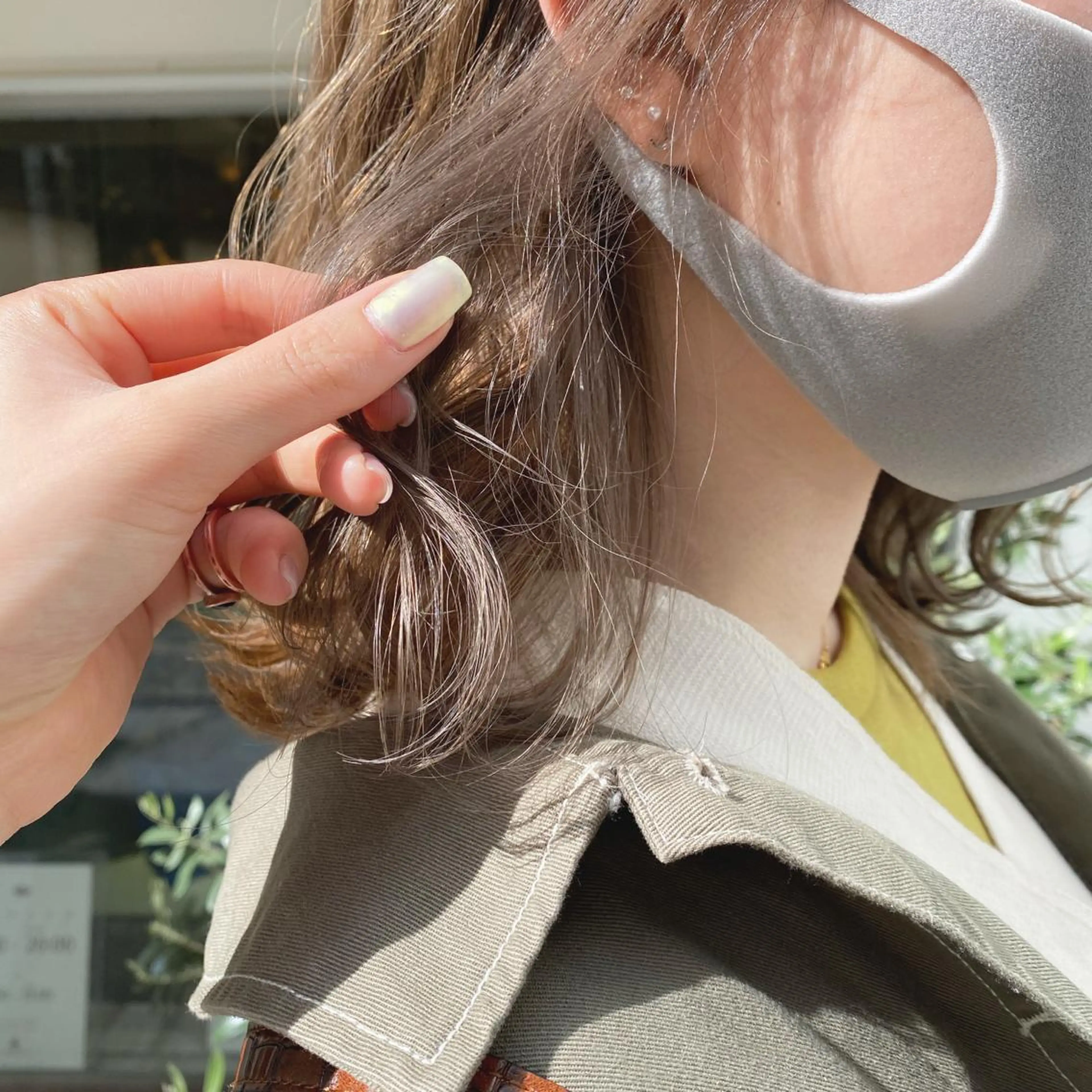 ミディアム カラー ヘアアレンジ マツエク・マツパ グレージュ ミルクティーグレージュ Noah's　Ark所属・透明感カラー🫧ヘア セット🫧松本菜月の眉毛・アイブロウイメージ