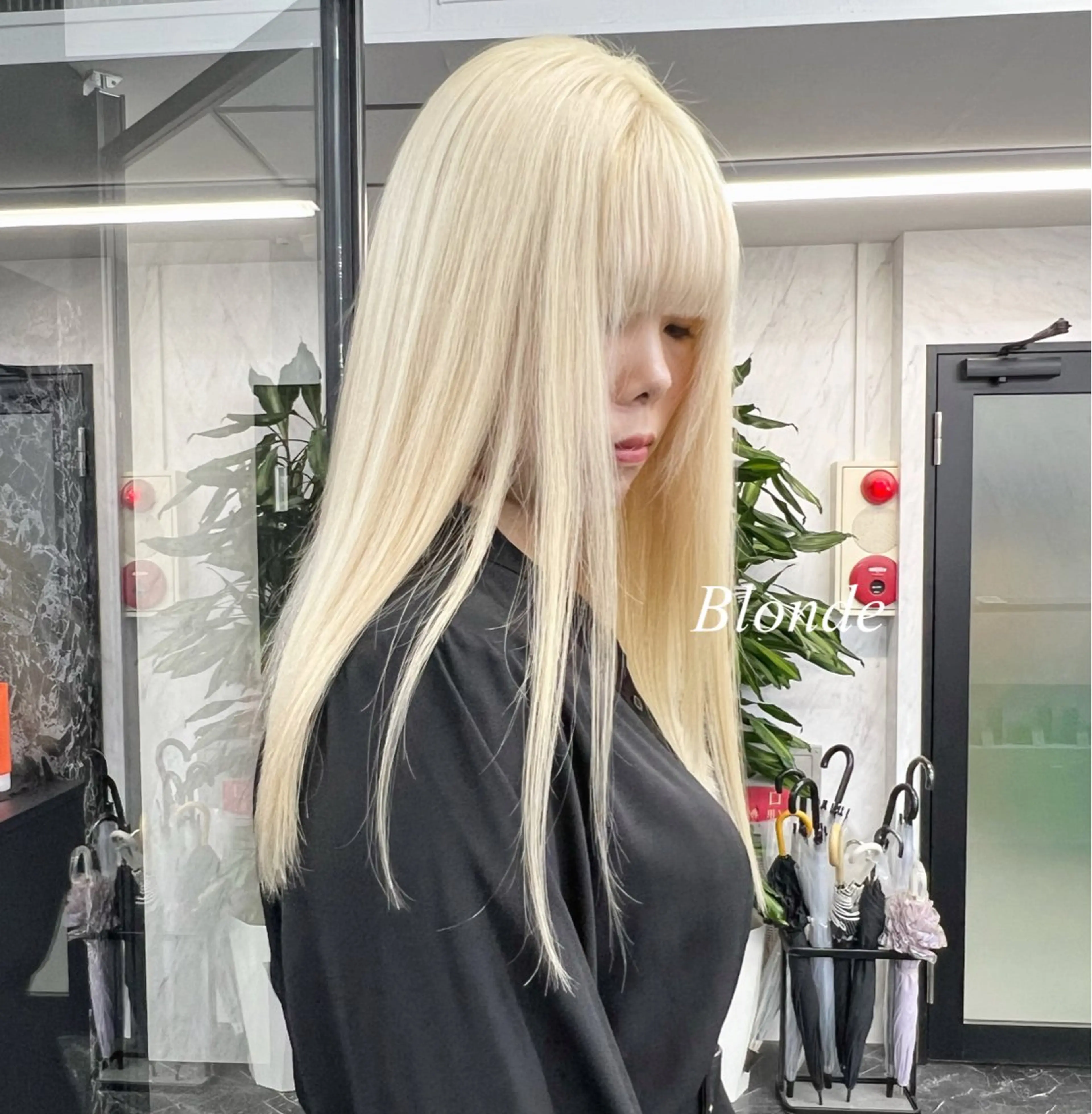 ロング カラー シールエクステ ハイトーンカラー エクステ ヘアカラー トリートメント シールエクステ特化 ハイトーン、NANAのヘアスタイル