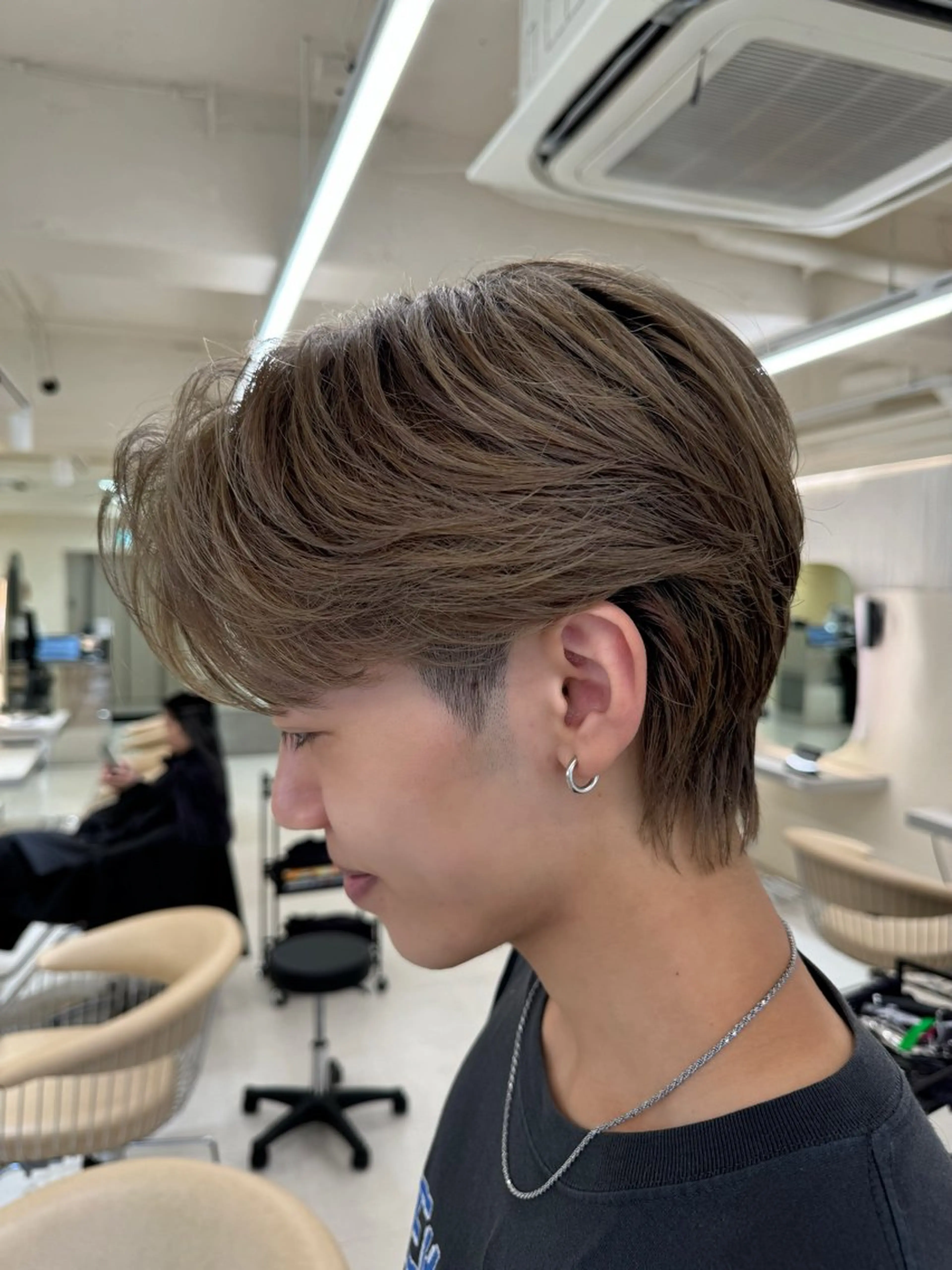 ショート パーマ メンズ センターパート メンズパーマ ニュアンスパーマ nico TOKYO 横浜所属・横浜/レイヤー/ カネコのヘアスタイル