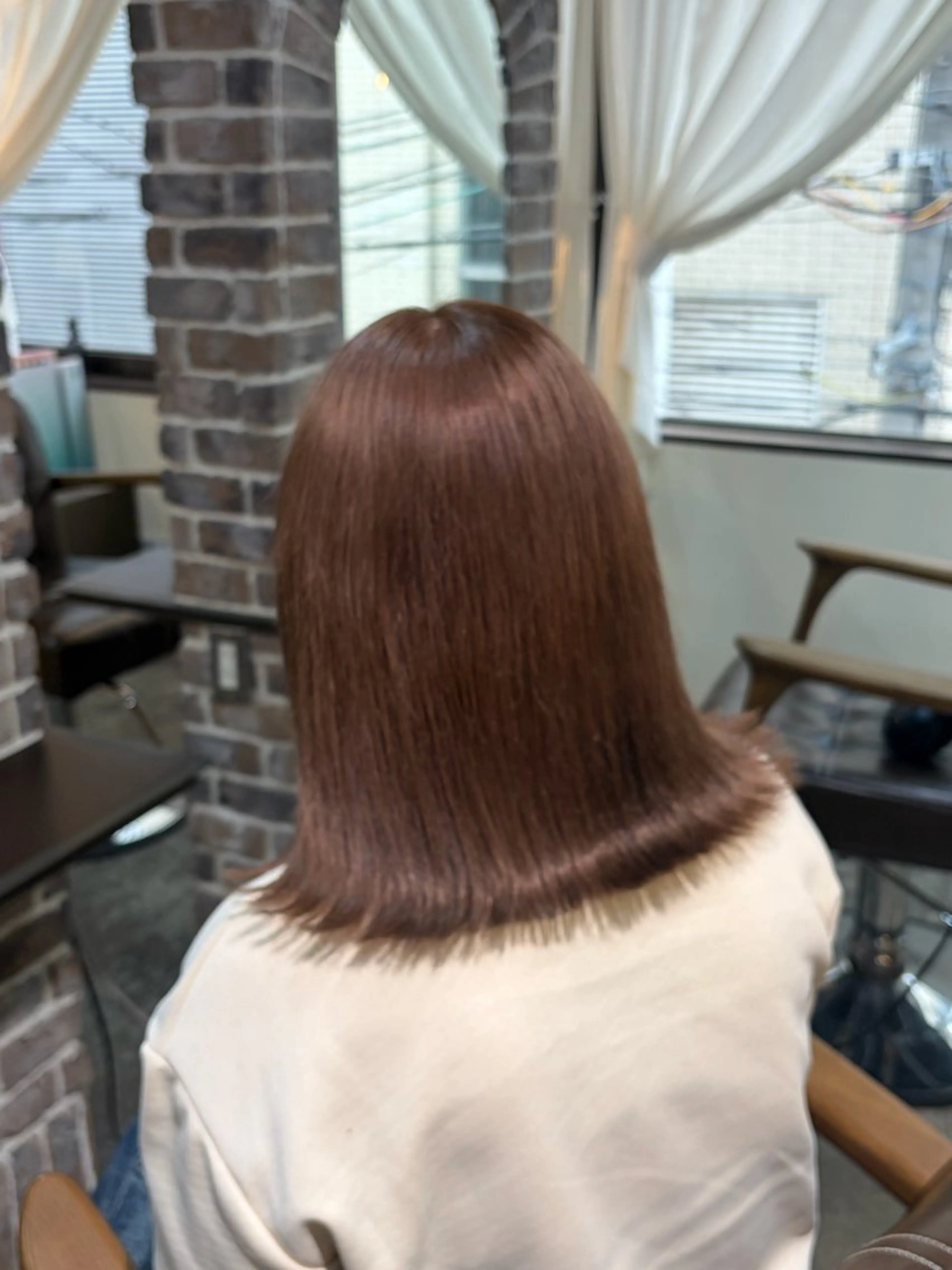 ミディアム ヘアカラー トリートメント メンズパーマ/縮毛 矯正/徳田真緒のヘアスタイル