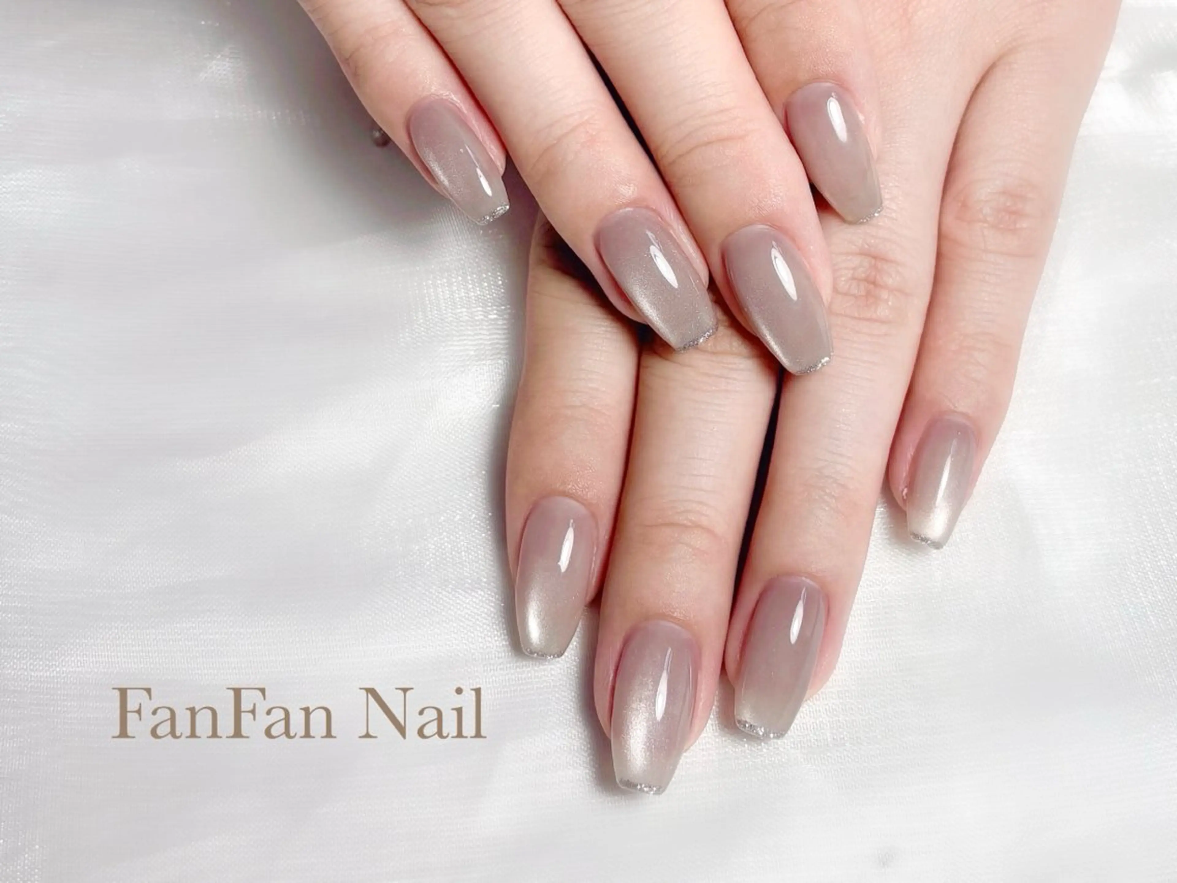 ネイル フレンチネイル マグネットネイル Yuni FanFanNailのネイルデザイン