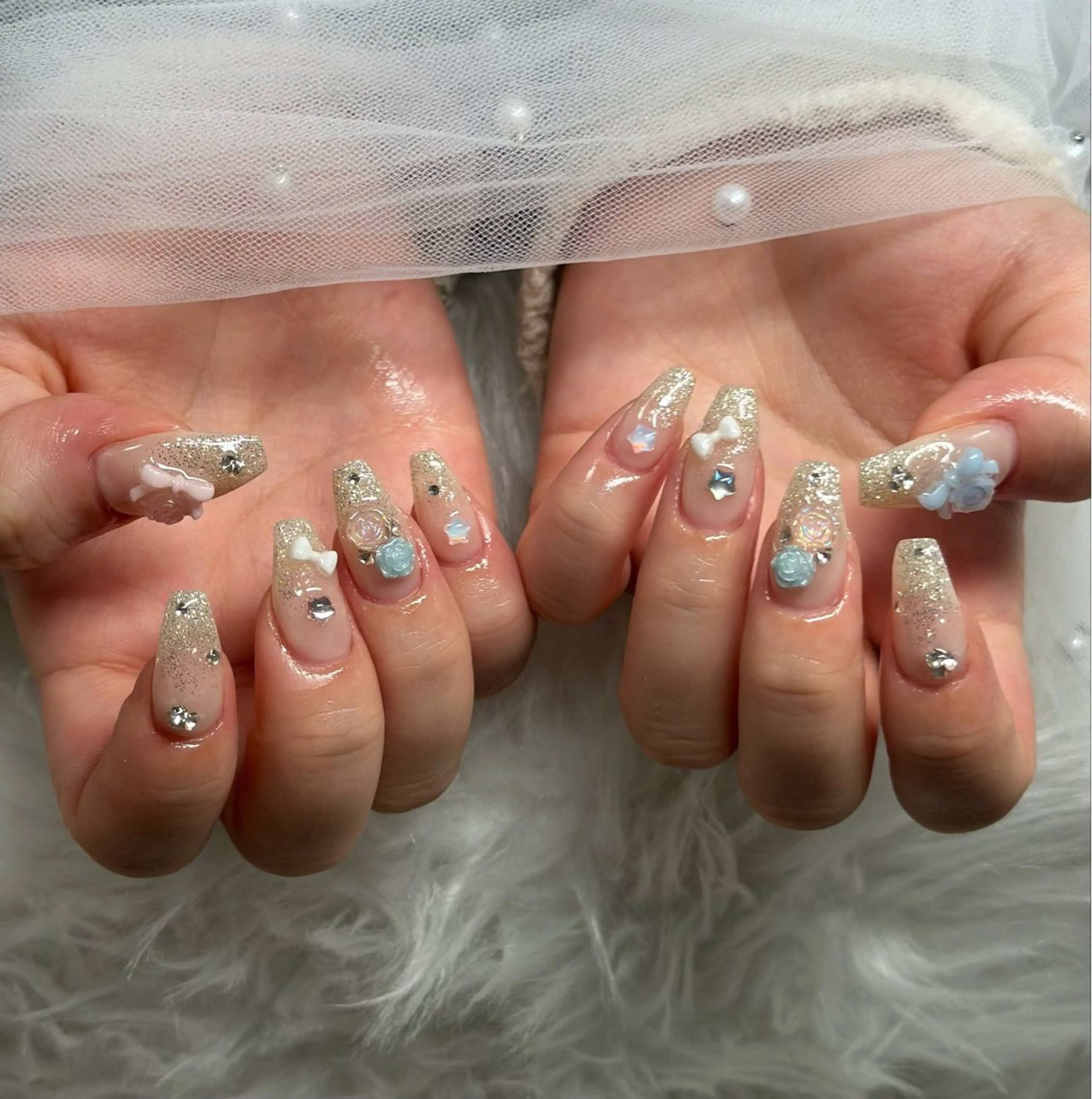 ネイル アートネイル 成人式 ジェルネイル ニュアンスネイル 夏ネイル ハンドネイル neco H.babynailのネイルデザイン