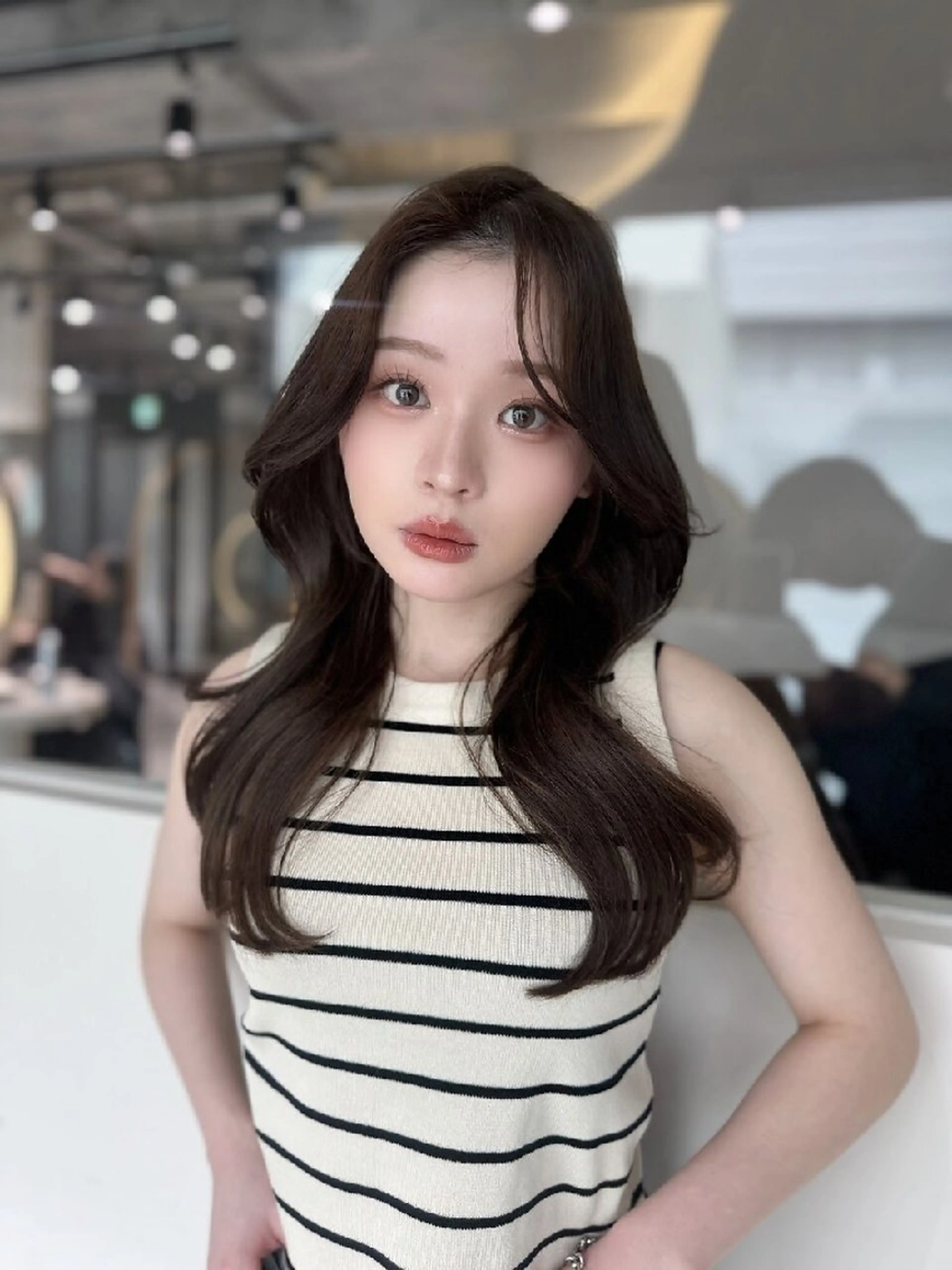 ロング カラー カット ヘアカラー トリートメント Lond Roleのヘアスタイル