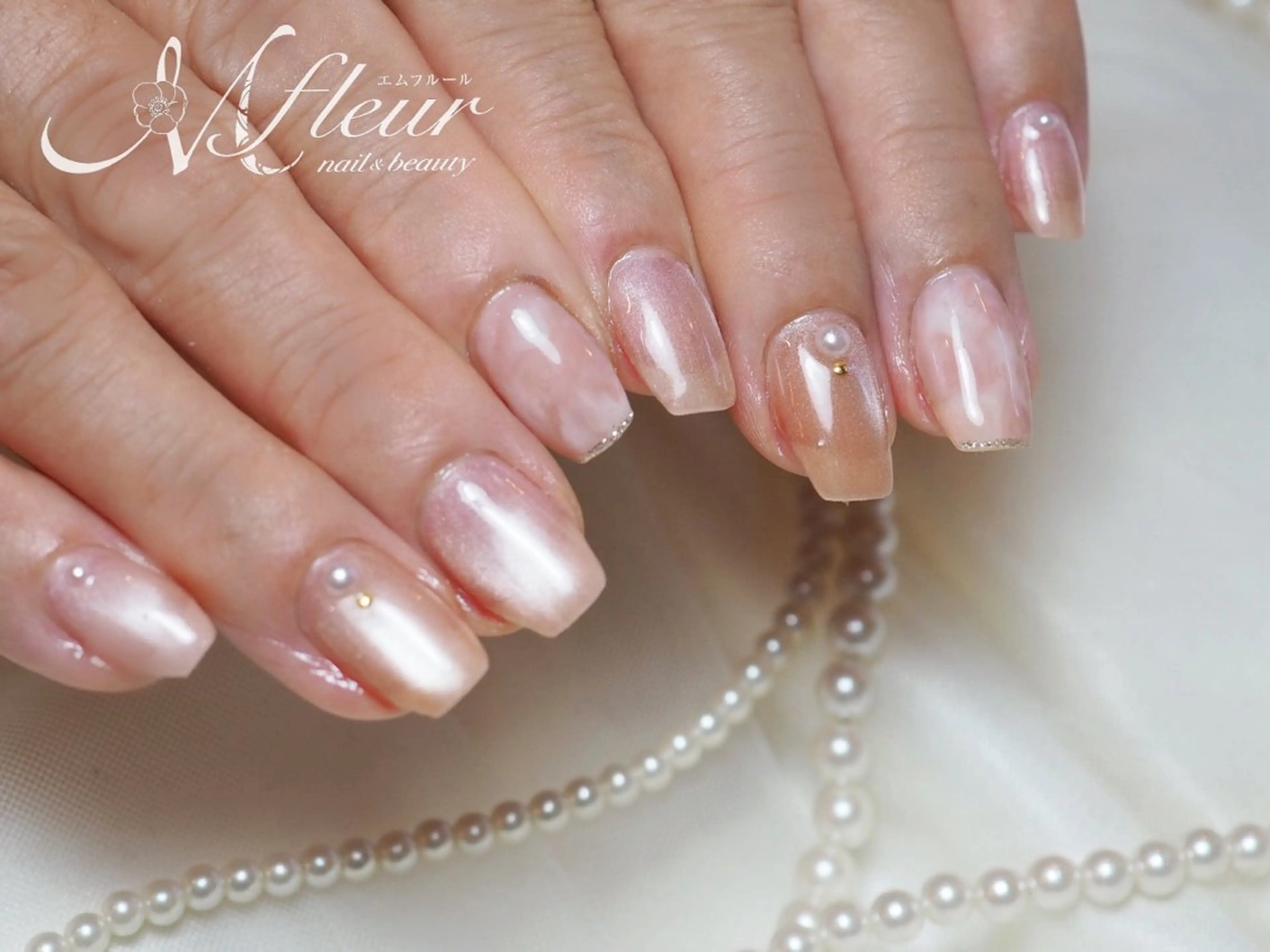 ネイル シンプルネイル M fleur nail&beauty【エムフルール】所属・Mfleur ナオのネイルデザイン