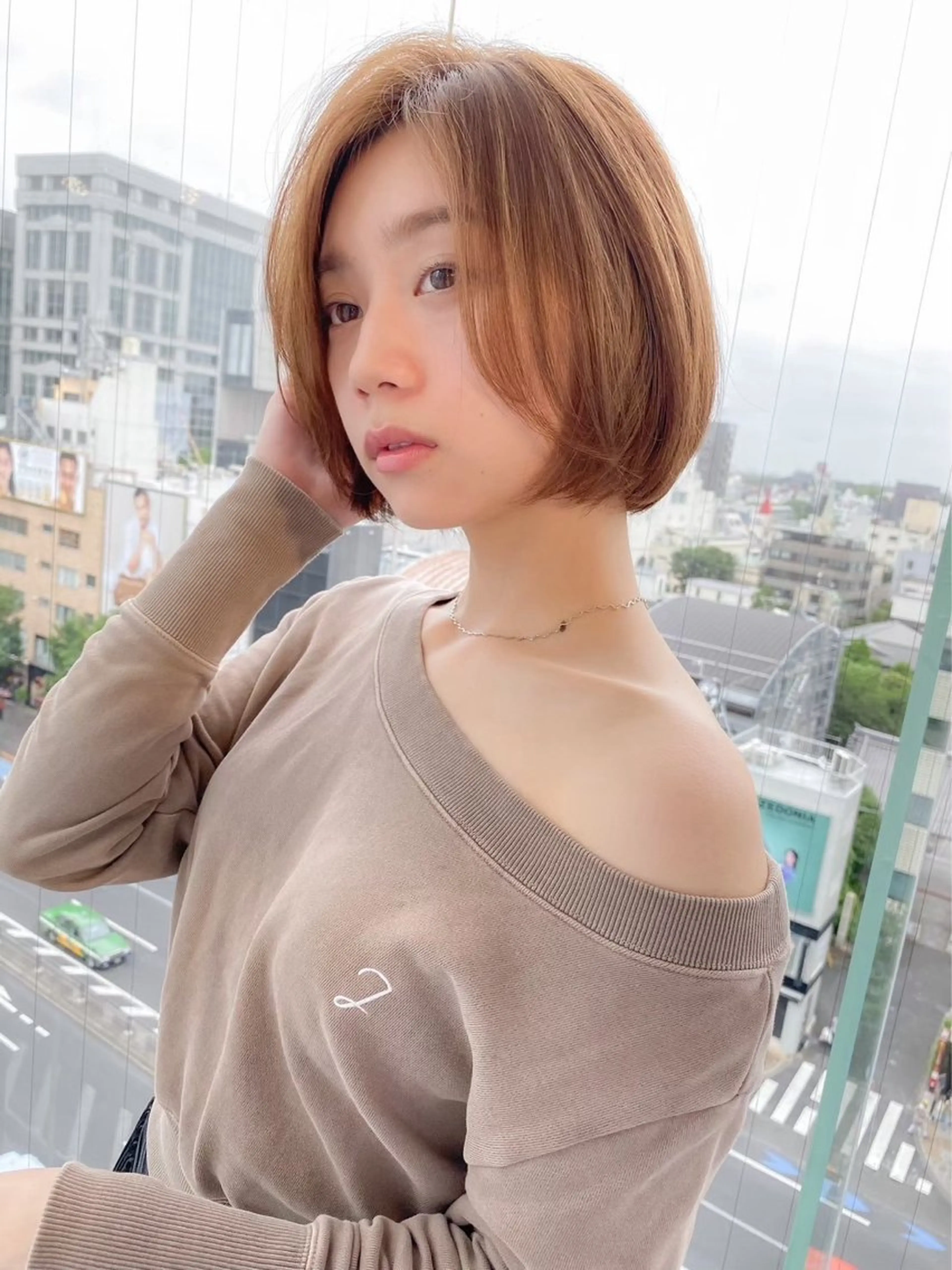 ミディアム ♥️透明感×抜け感 ベージュ/佑珠♥️のヘアスタイル