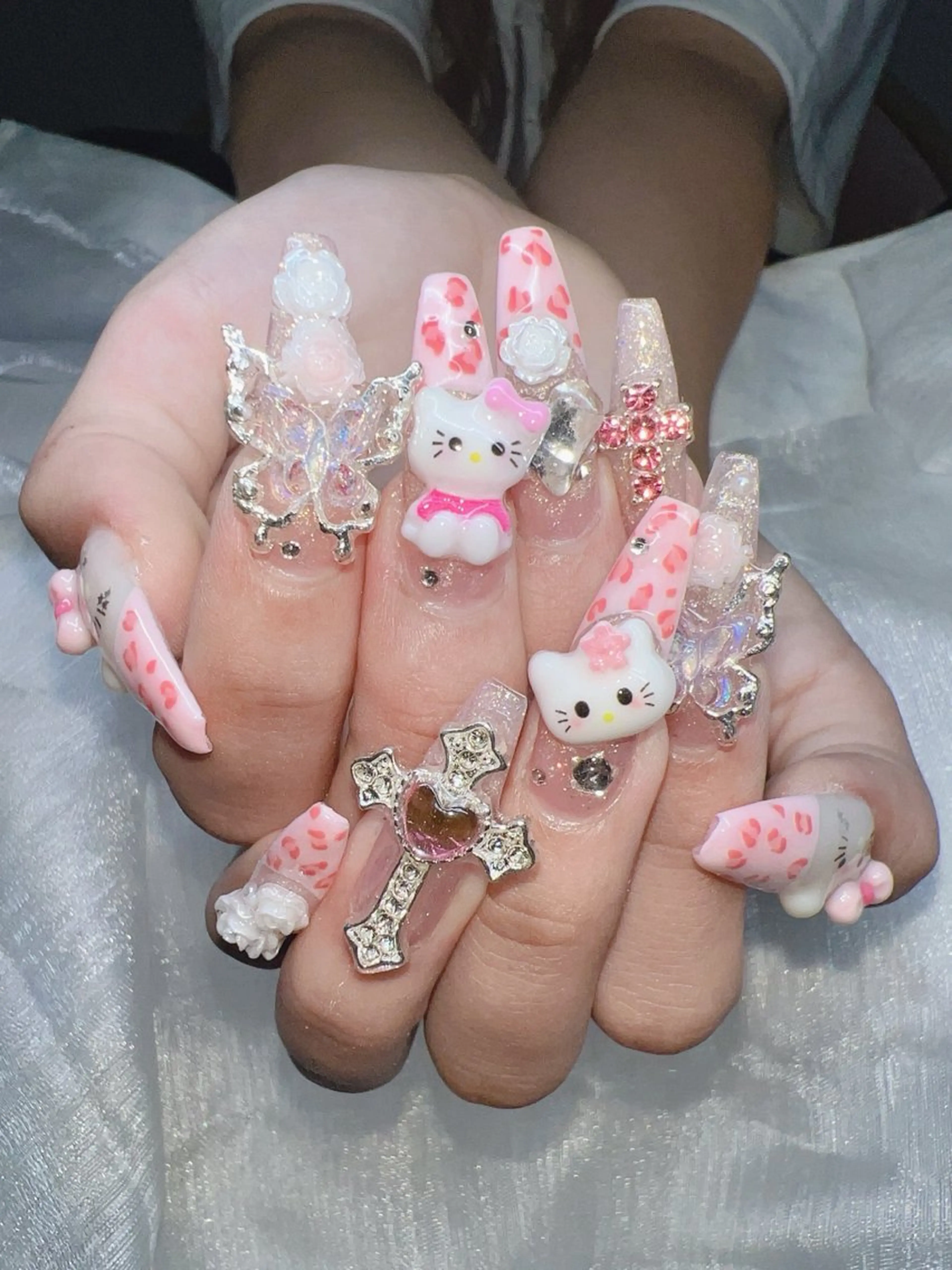 ネイル 長さ出し グラデーション キラキラネイル マグネットネイル ニュアンスネイル Lee Nails チップ長さだし専門店のネイルデザイン