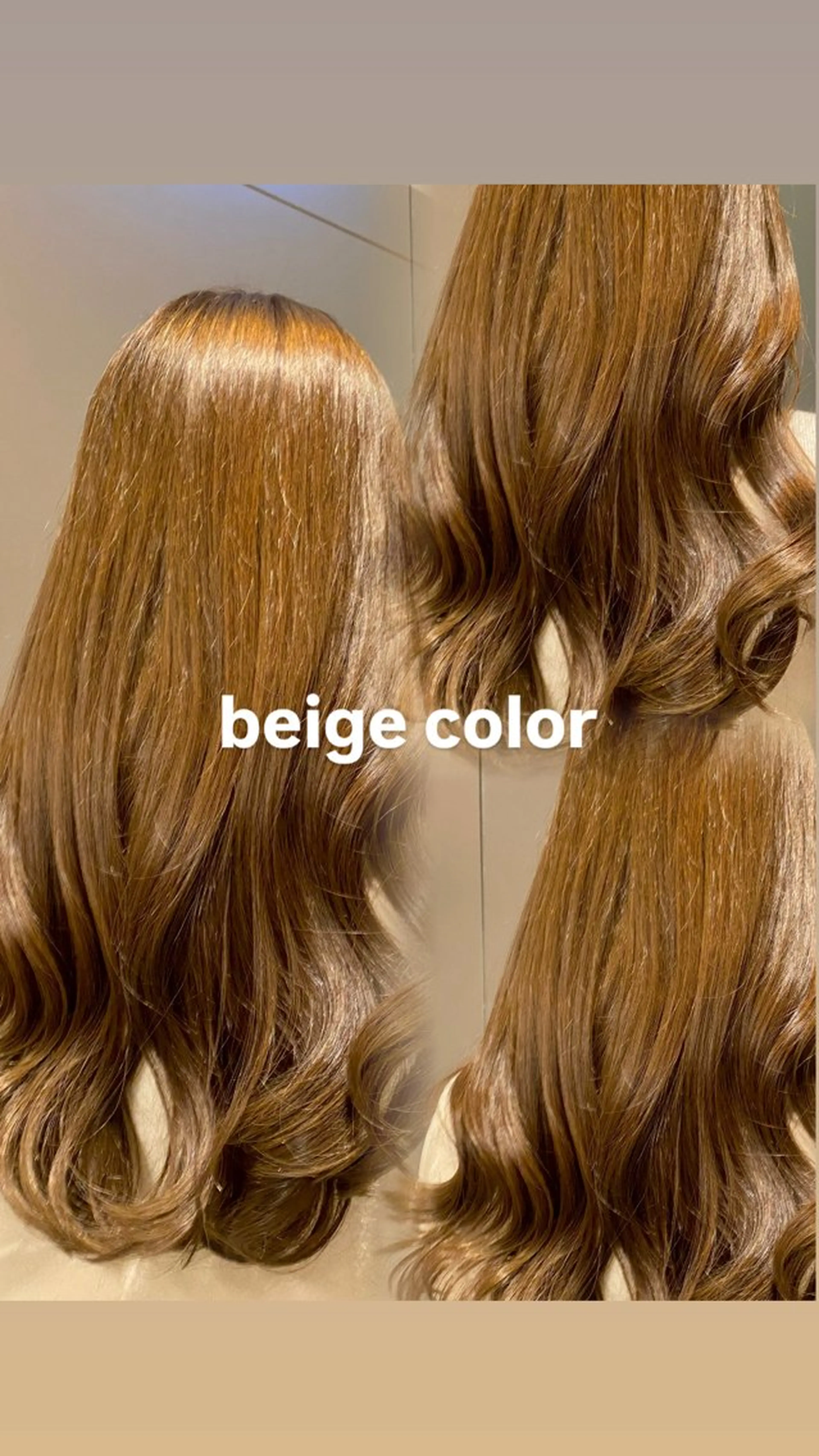 セミロング カラー ヘアアレンジ ベージュカラー ヘーゼル カット ヘアカラー トリートメント 顔周り小顔カット ×ブリーチなしカラーのヘアスタイル