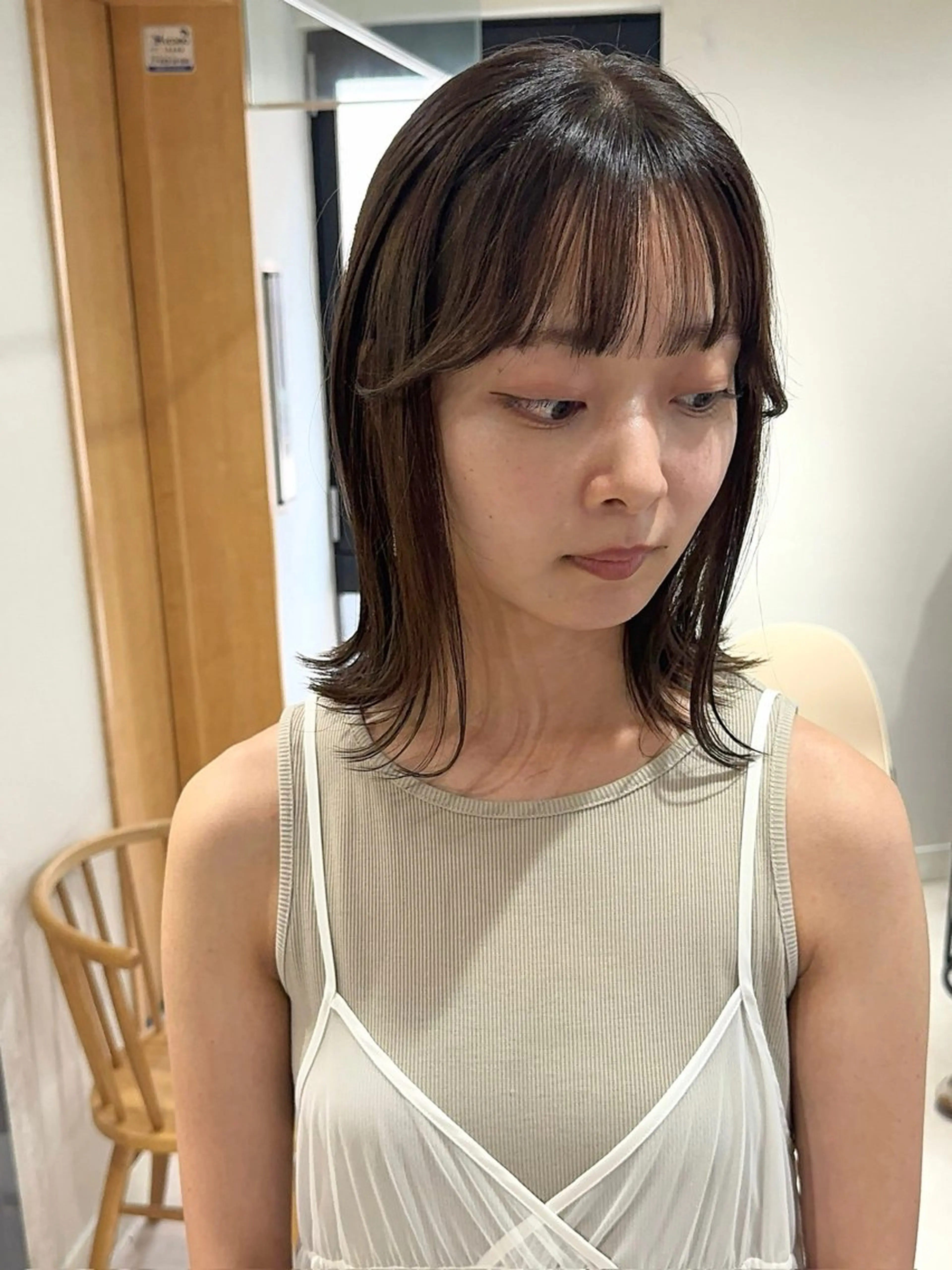 ミディアム カット イメチェンレイヤー/ 縮毛矯正/菅野恭平のヘアスタイル