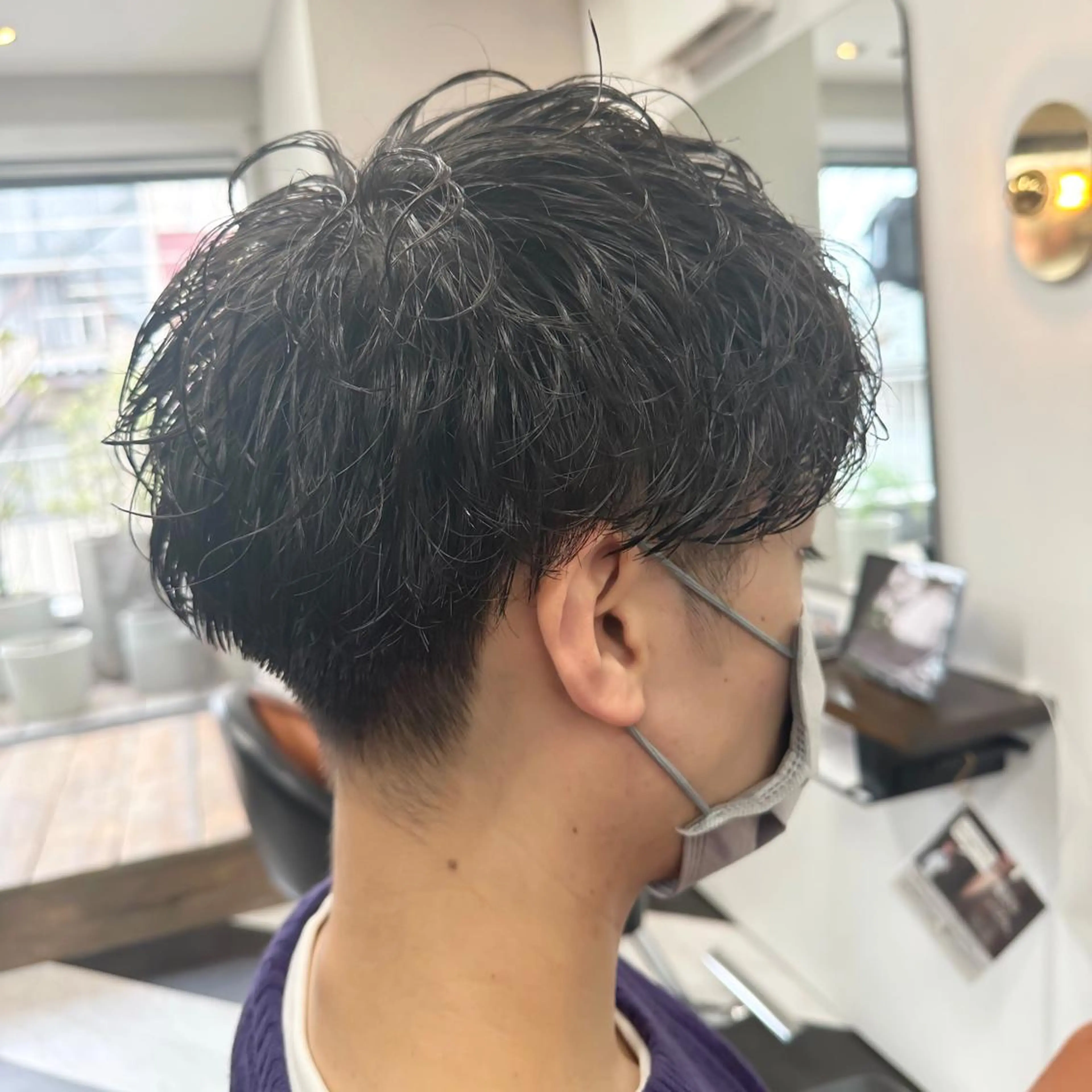 ショート パーマ メンズ 守屋 寿哉のヘアスタイル