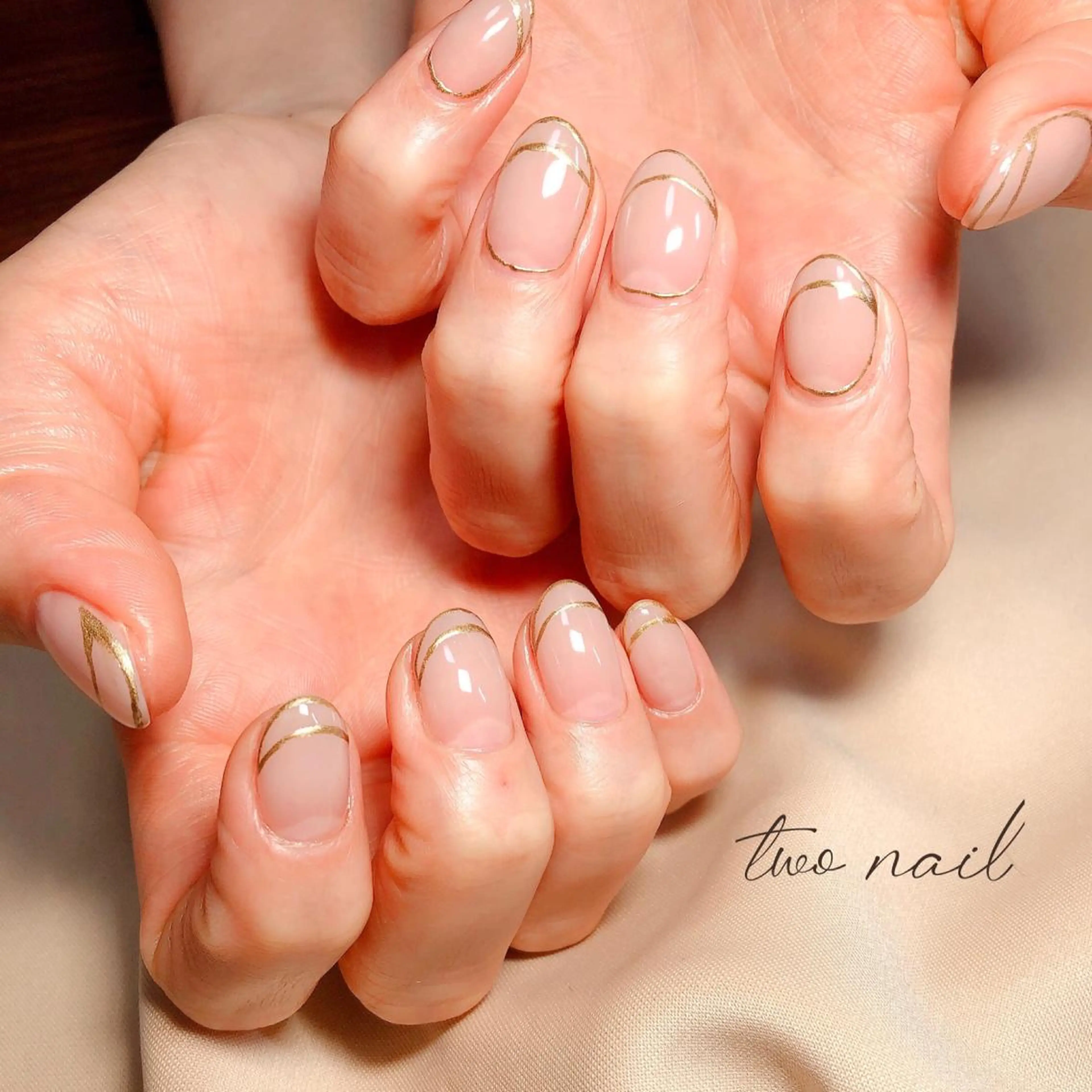 ネイル アートネイル フットネイル ハート ニュアンスネイル ホワイト two nailのネイルデザイン