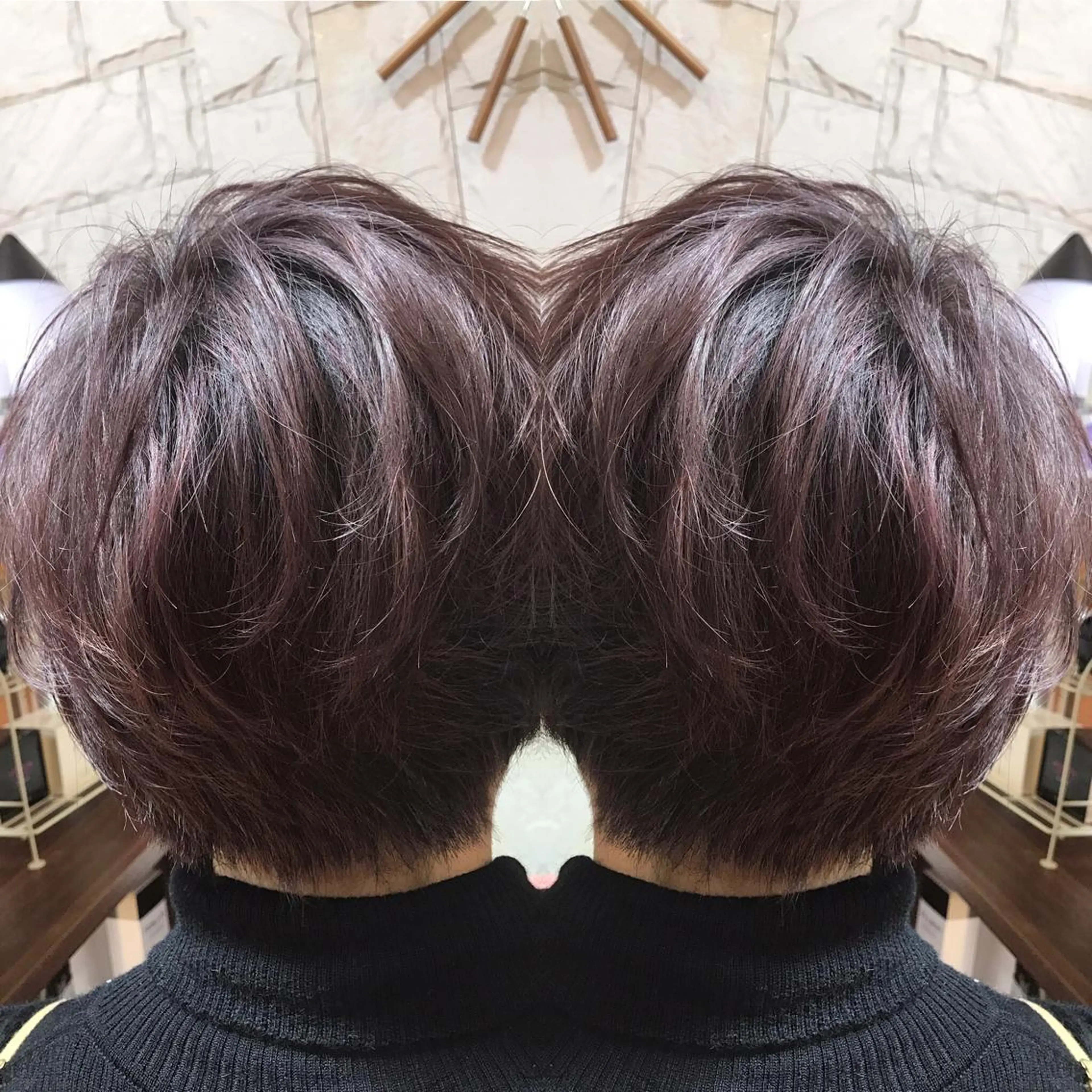 ショート カラー アッシュ ピンクカラー 髪質改善 艶髪🔵ﾌｾﾅｵﾔのヘアスタイル