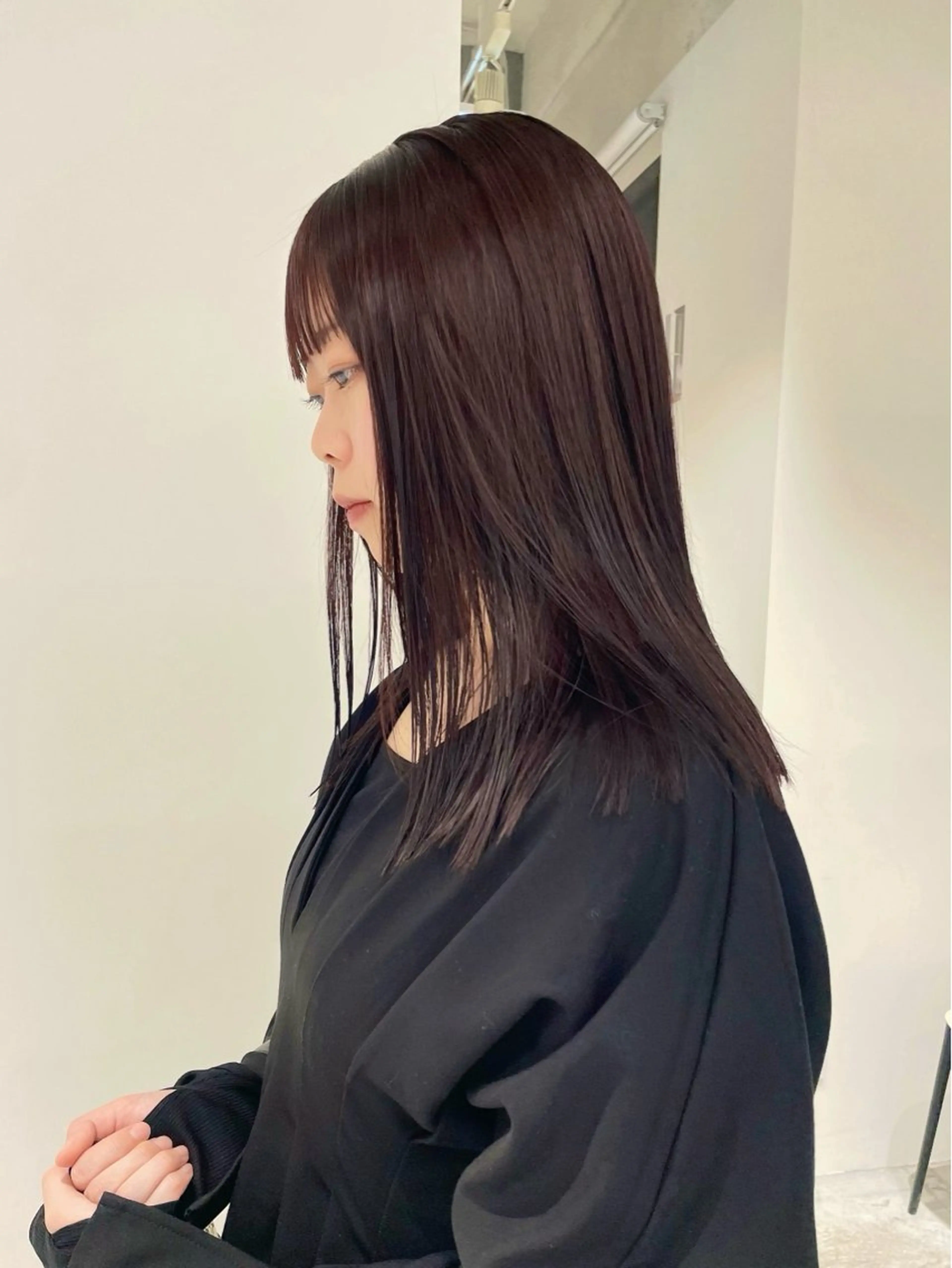 セミロング カラー 原 菜帆のヘアスタイル