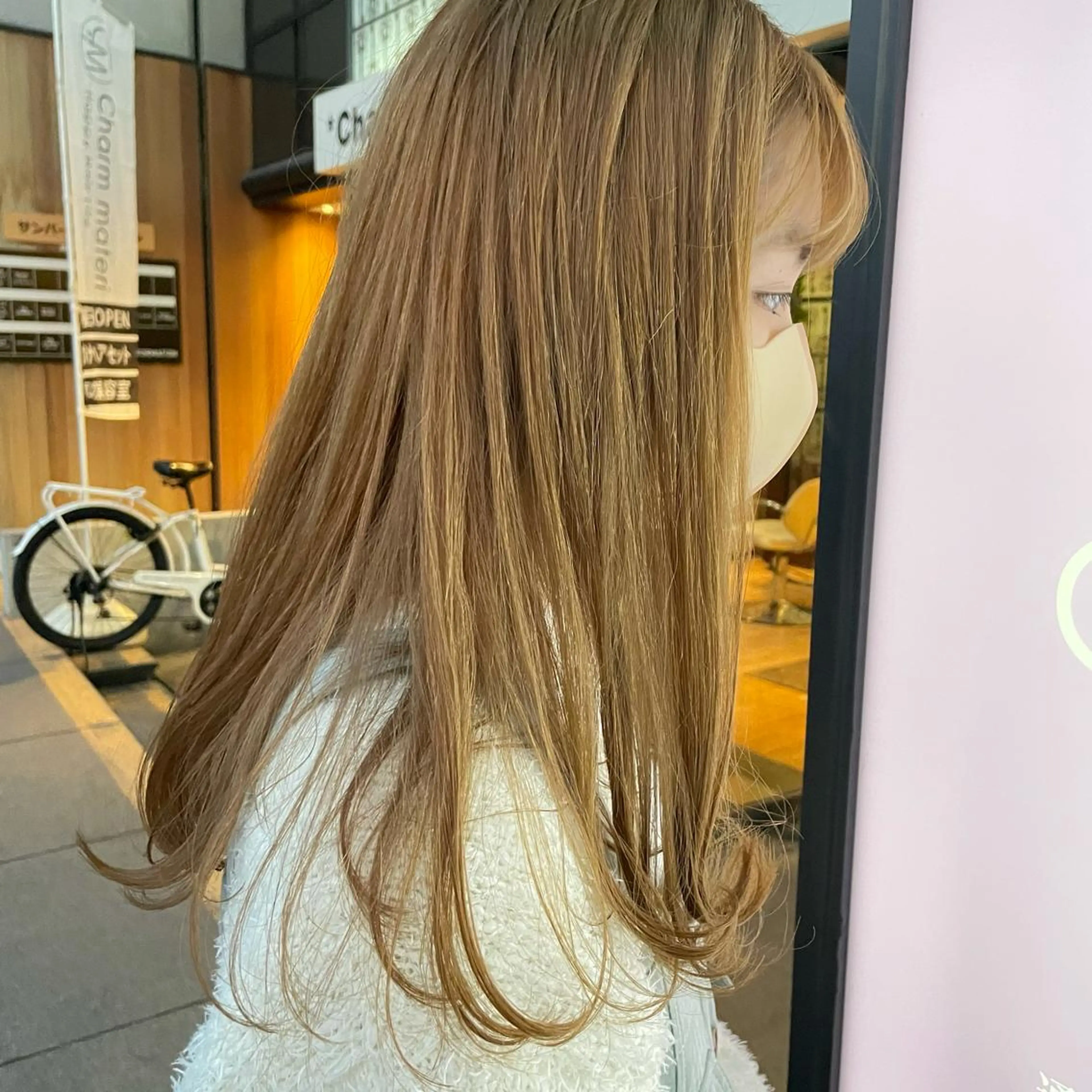 ロング カラー ブリーチ 大阪長居🌱野見山 卓也のヘアスタイル