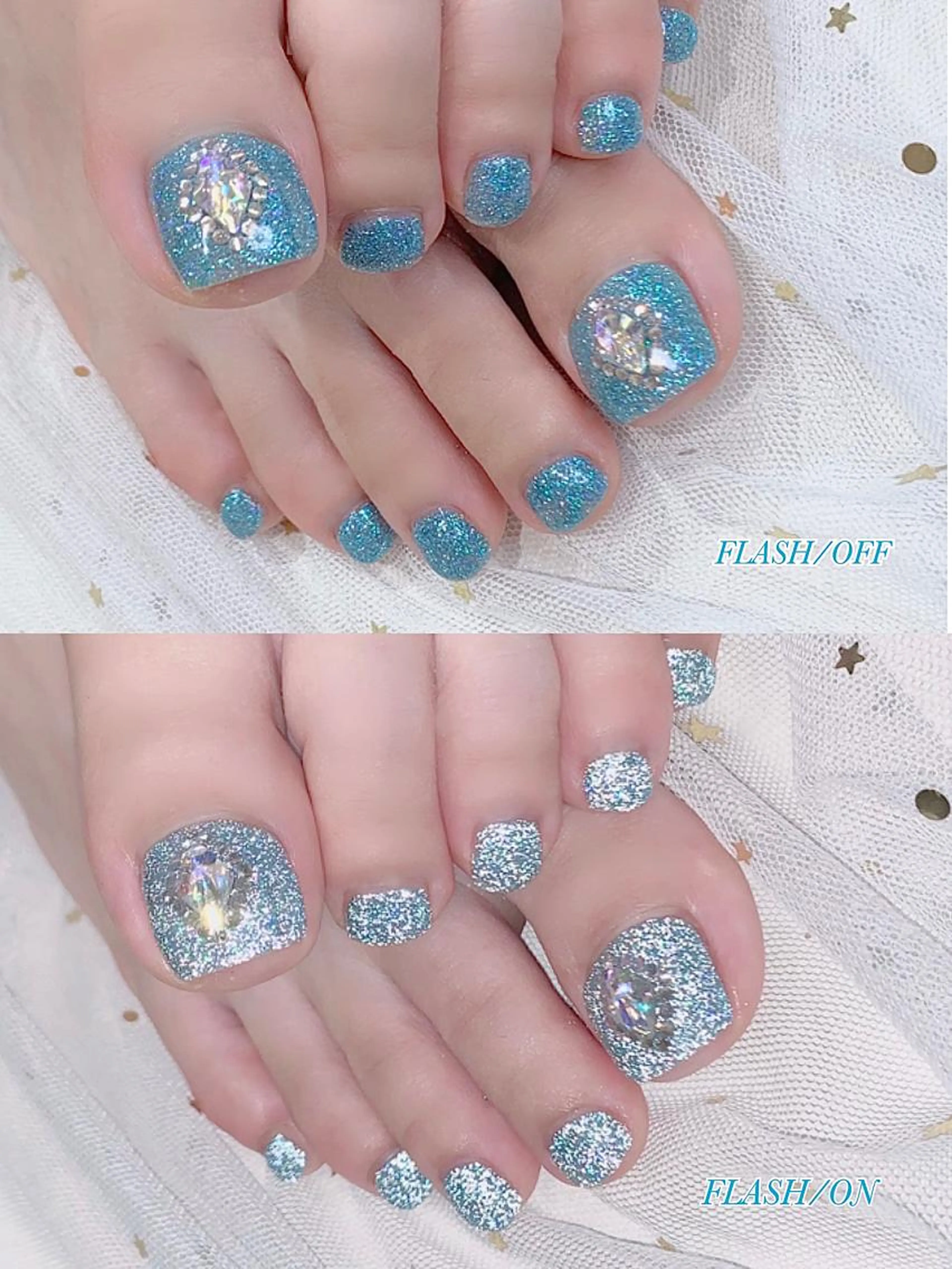 ☁️フット☁️親指アート＋ワンカラー💓｟オフあり｠の写真