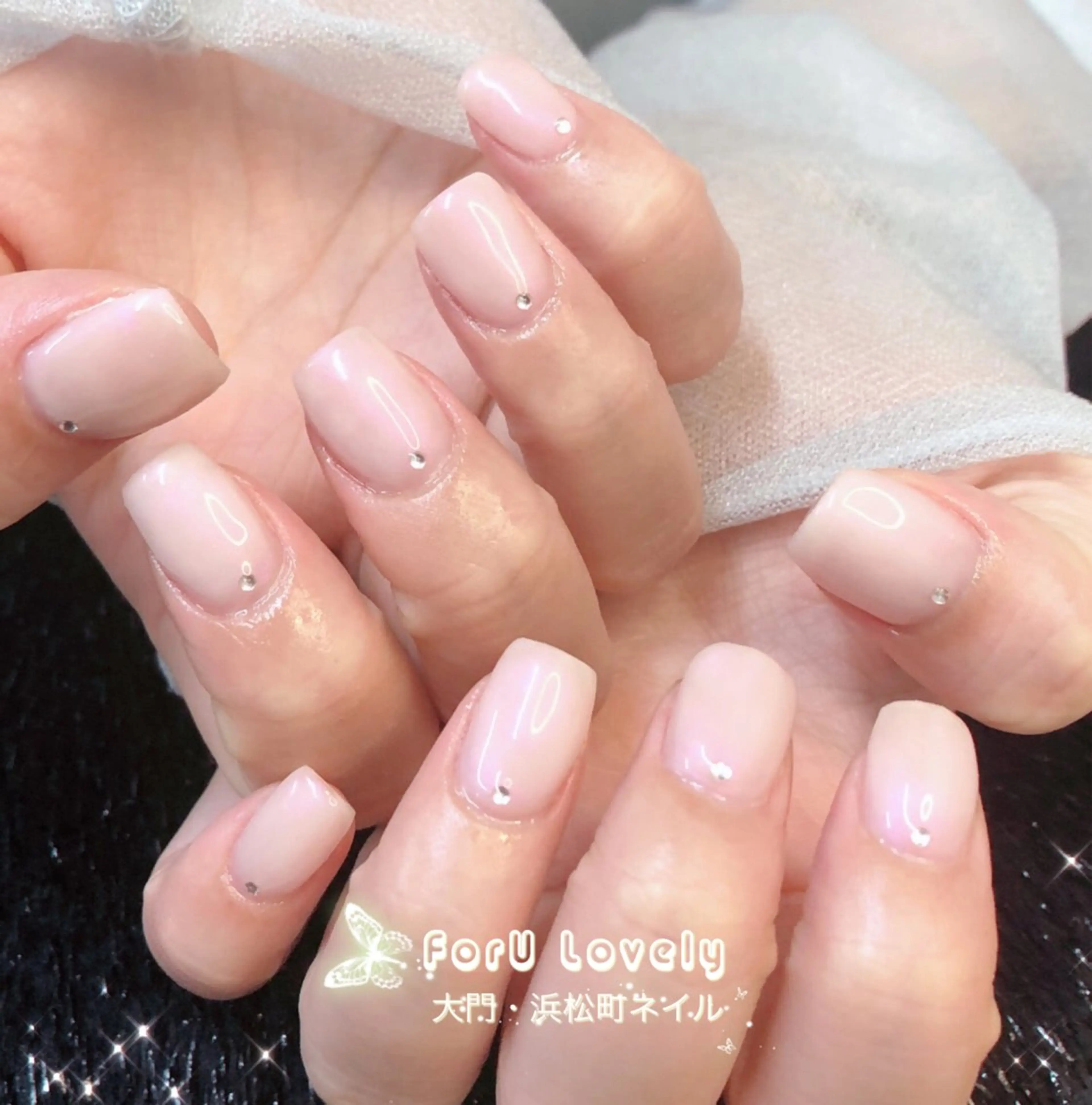 ネイル オーロラネイル フットネイル ジェルネイル ハート 韓国ネイル ハンドネイル ハンドケア 大門浜松町 ネイルのネイルデザイン