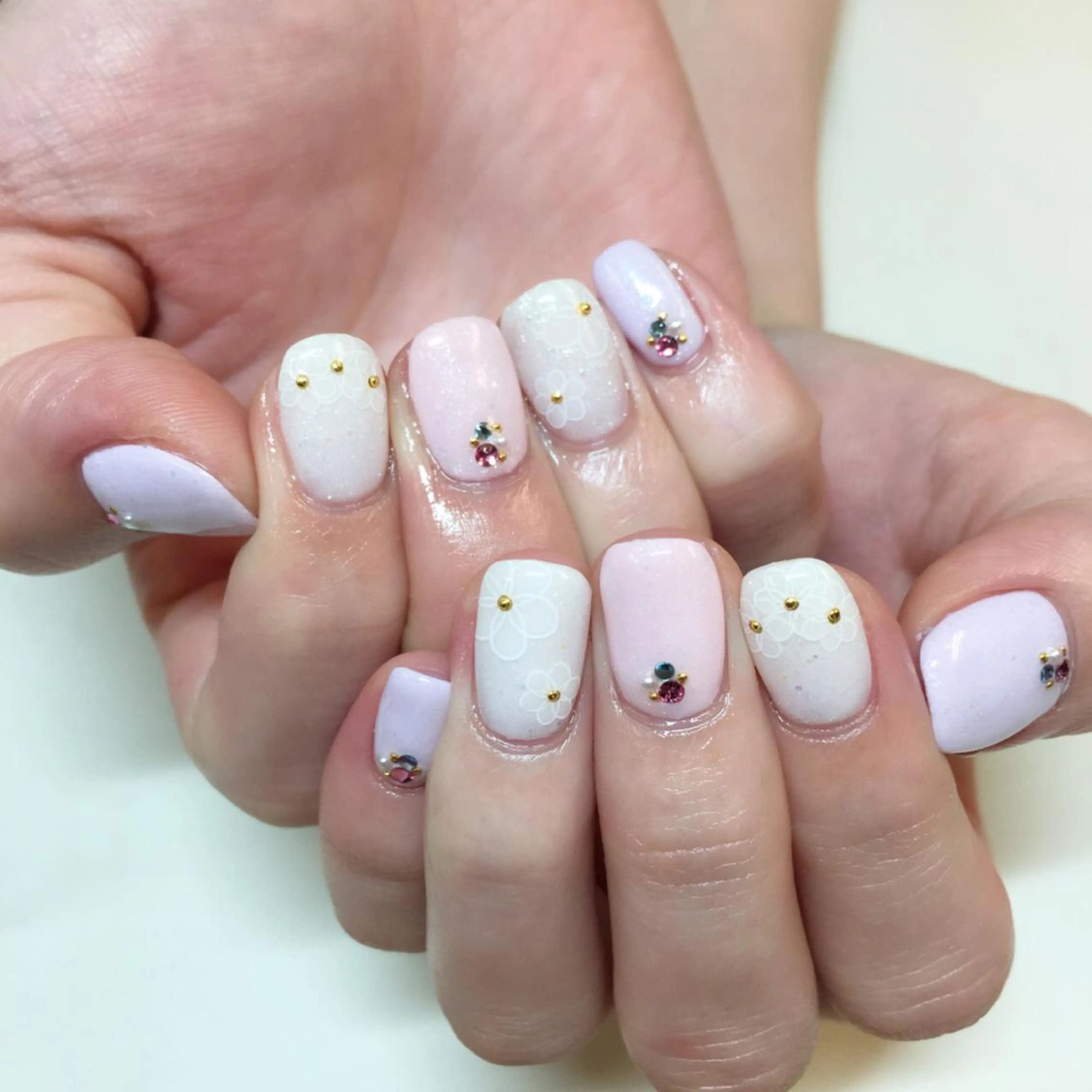 ネイル フラワーネイル パステルネイル SHINE NAILのネイルデザイン