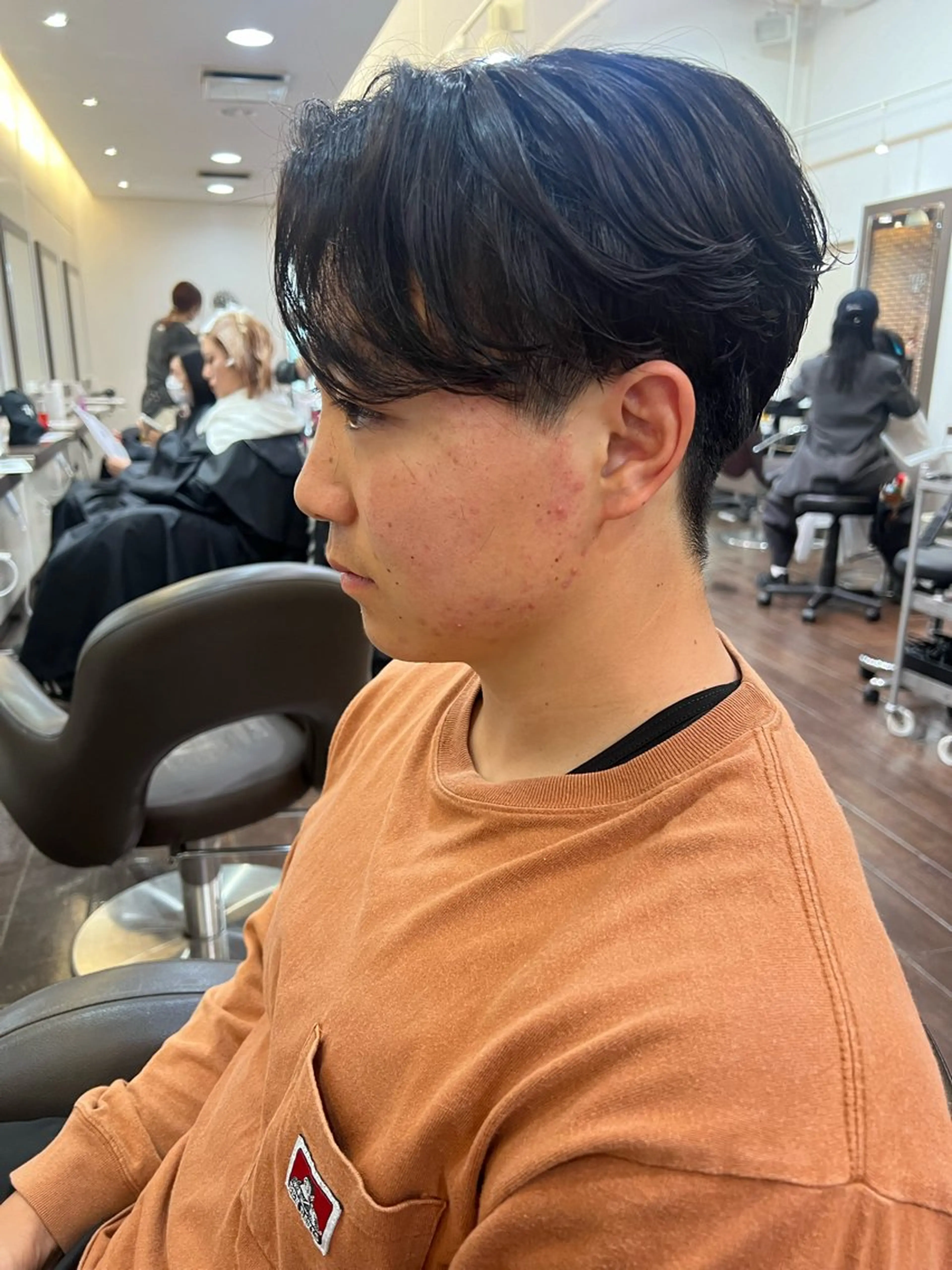 ショート パーマ メンズ Rei/ 縮毛矯正/ ハイライトカラー募集のヘアスタイル