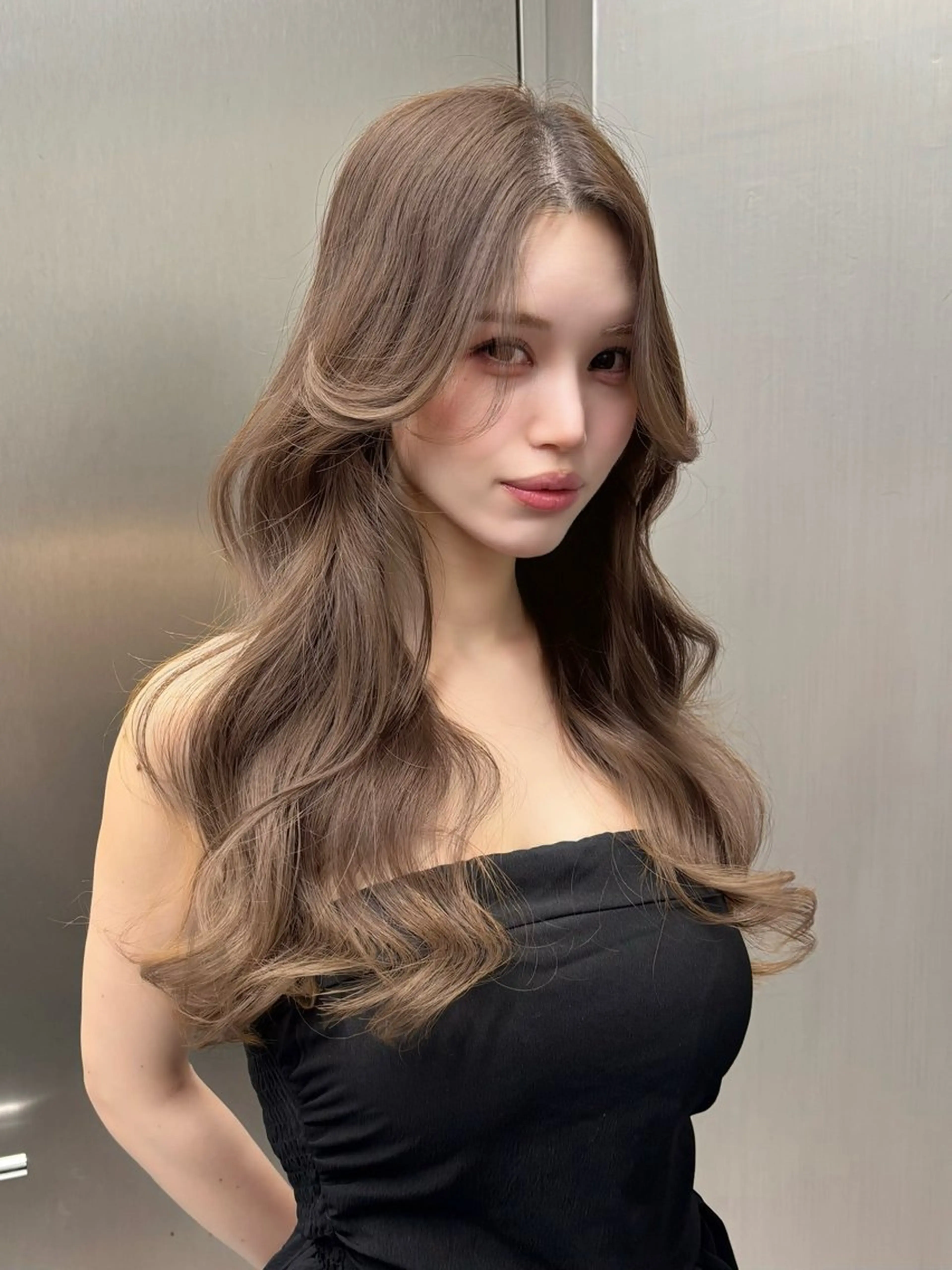 ロング レイヤーカット カット ヘアカラー トリートメント 堤 翔平のヘアスタイル