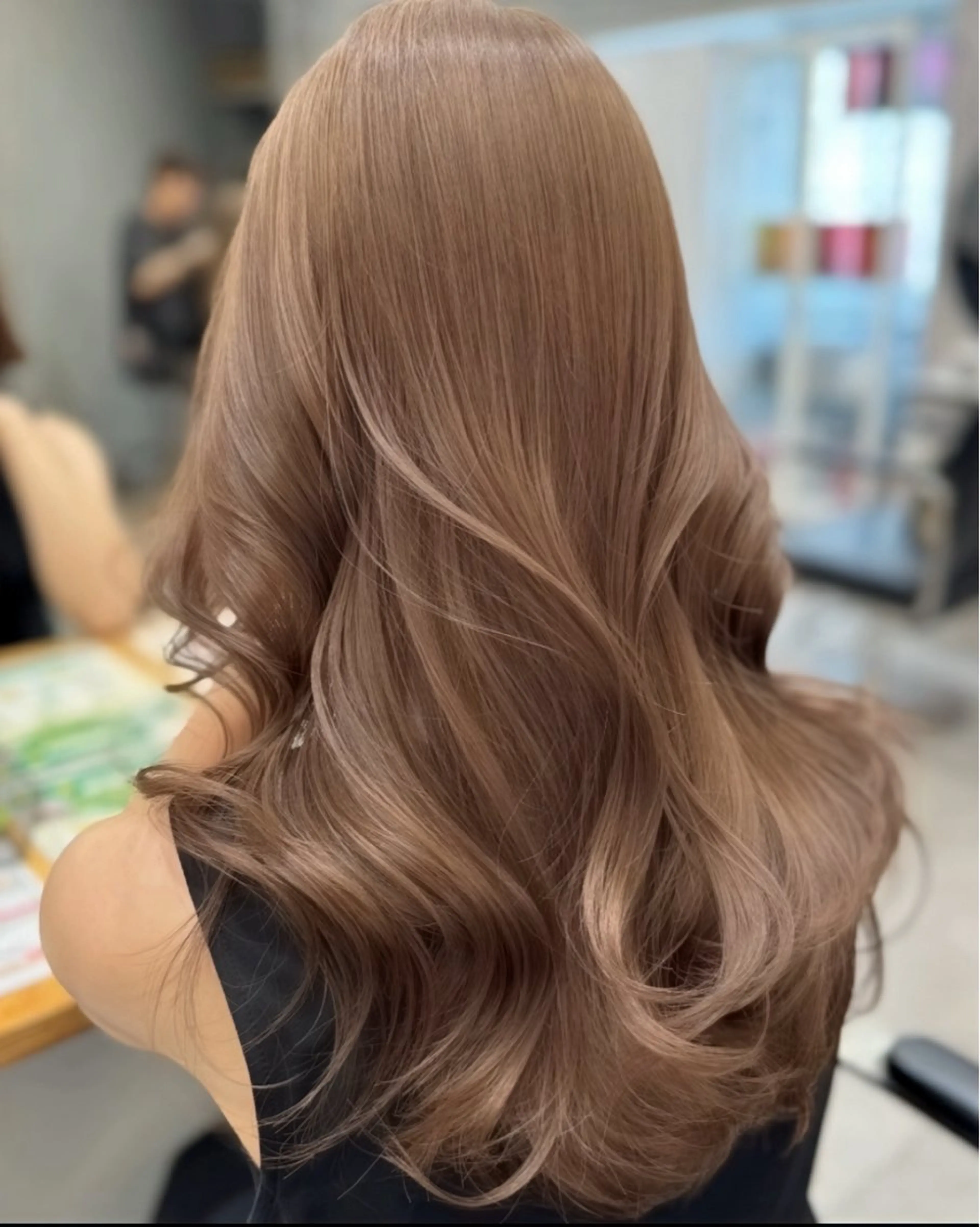 ロング ヘアカラー トリートメント Mirai/ 艶カラー/暖色カラーのヘアスタイル