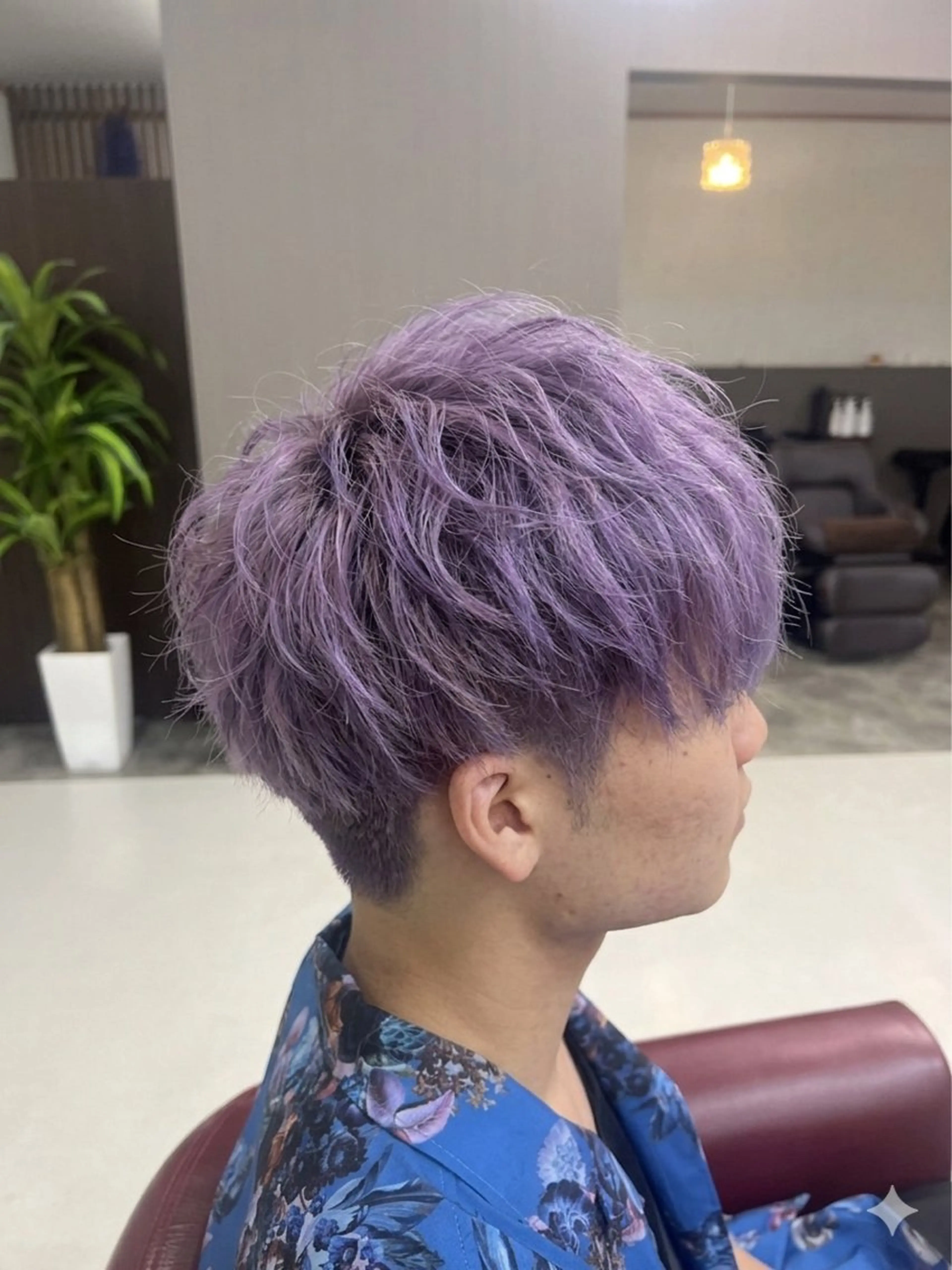 ショート カラー メンズ ラベンダーカラー KEN 🌟のヘアスタイル