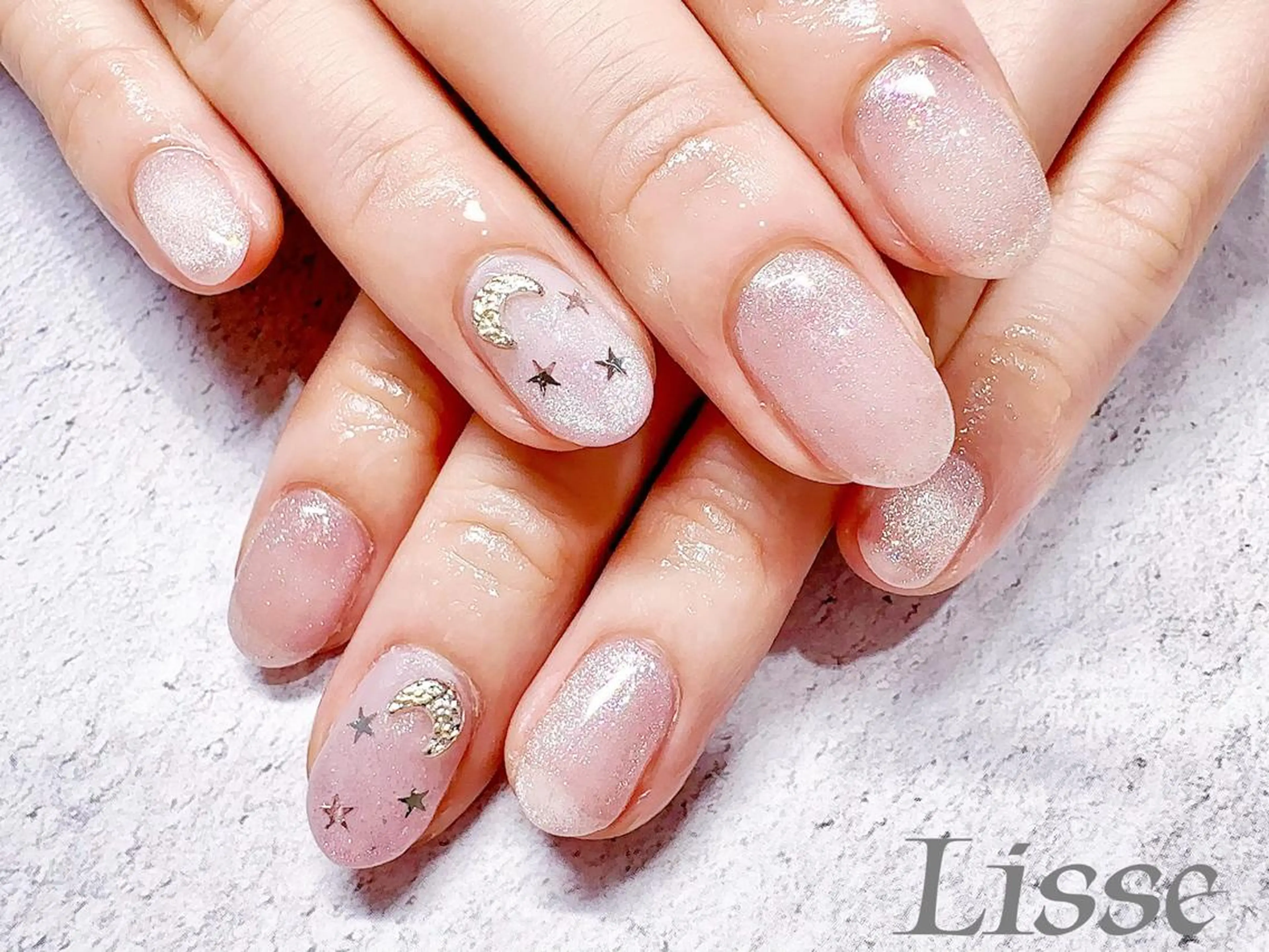 ネイル マグネットネイル シンプルネイル Lisse銀座 Akuのネイルデザイン