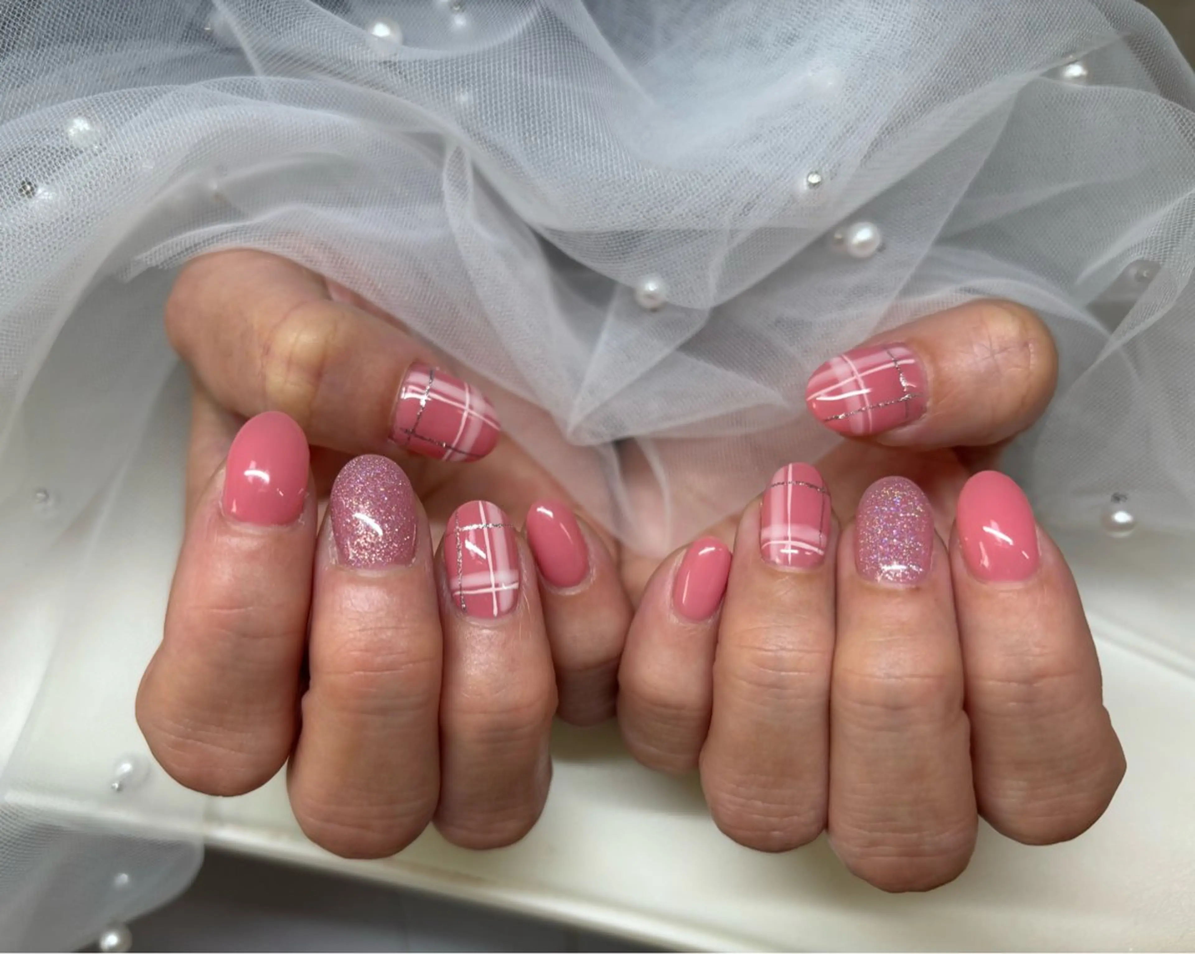 ネイル アートネイル ピンク 門真市ネイルサロン♡ KUMI.HANAのネイルデザイン