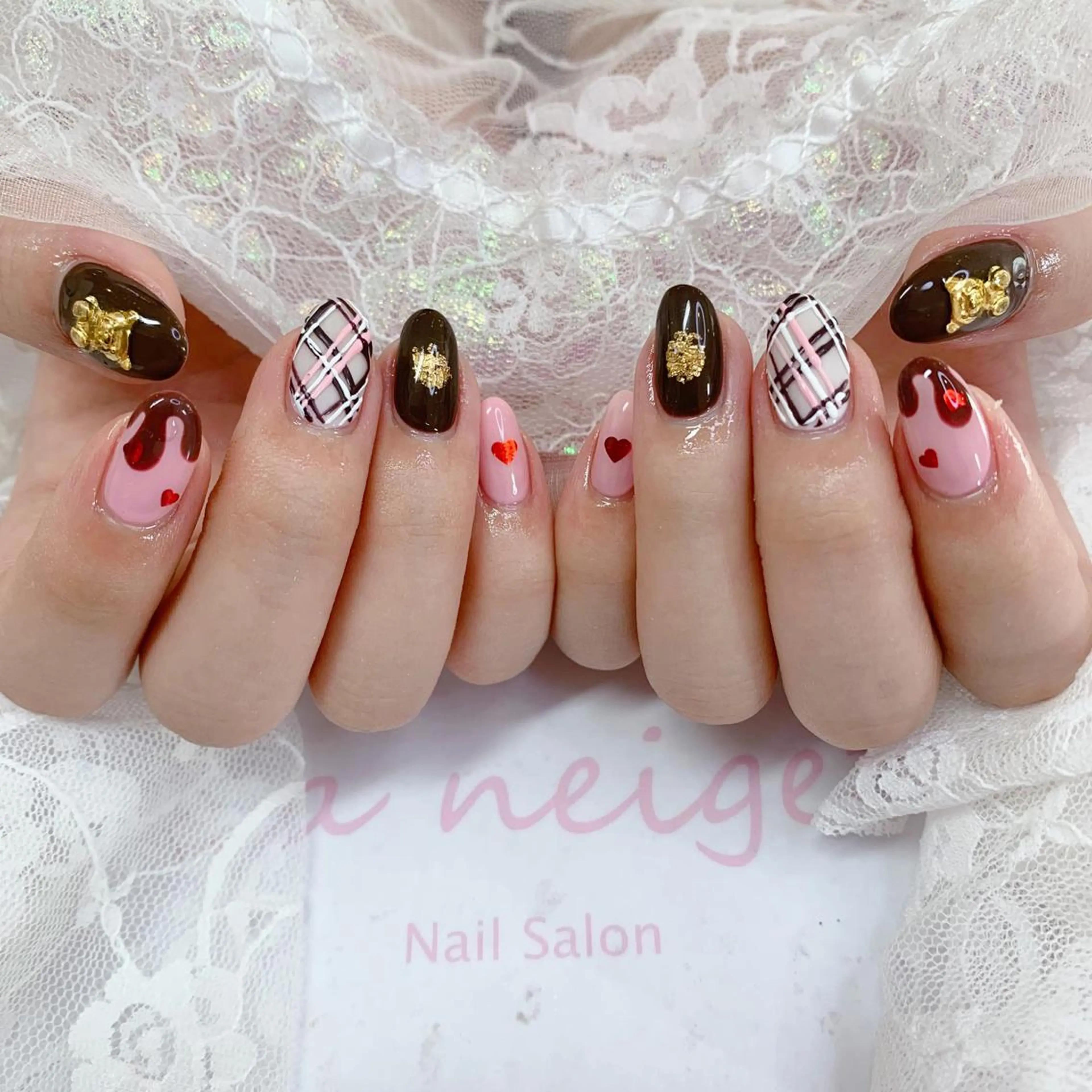 ネイル ハンドネイル La neige* yuki 🥯🍑のネイルデザイン