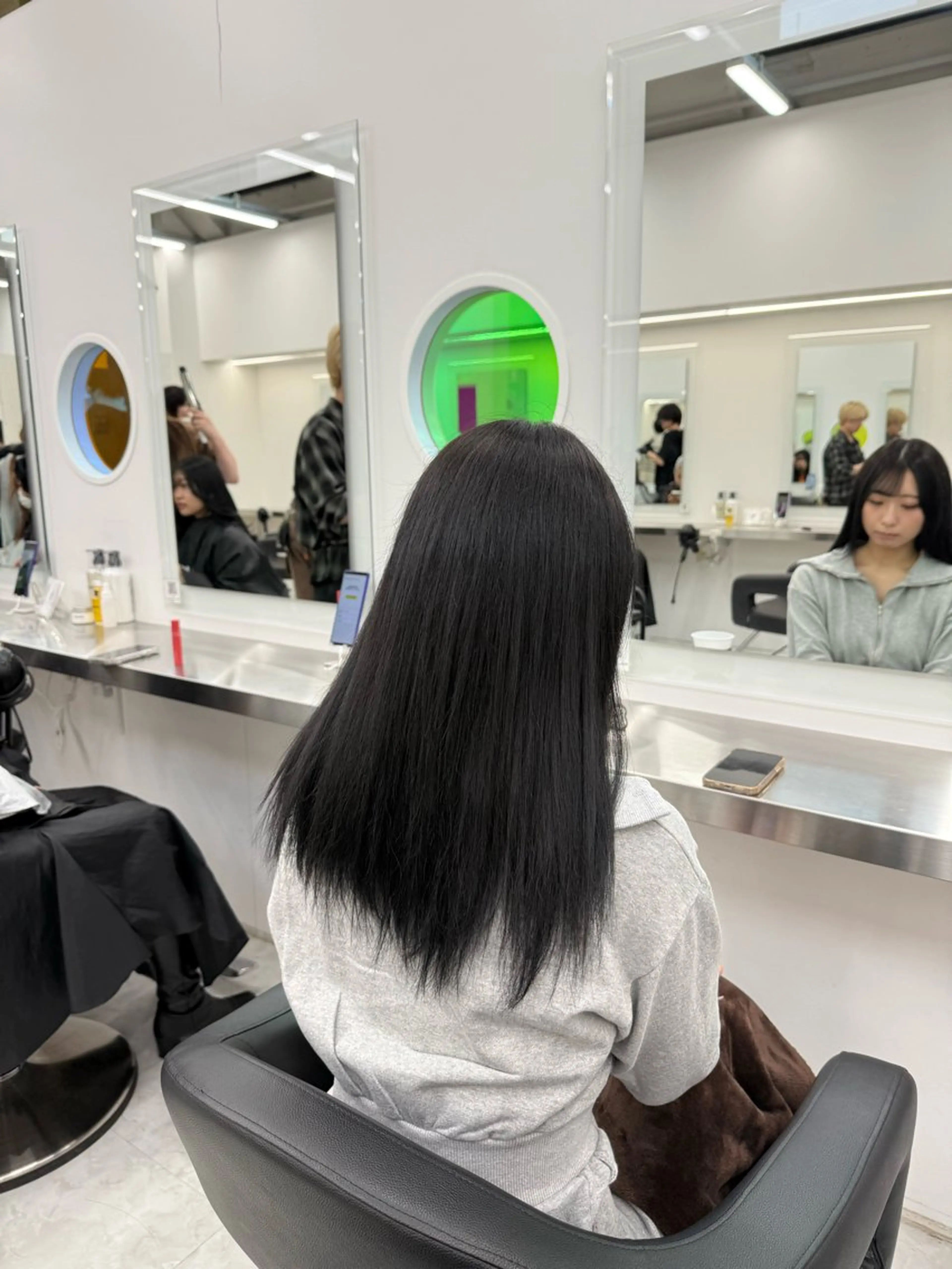 セミロング カラー 中韓レイヤー/ ブラウン🤎はやとのヘアスタイル