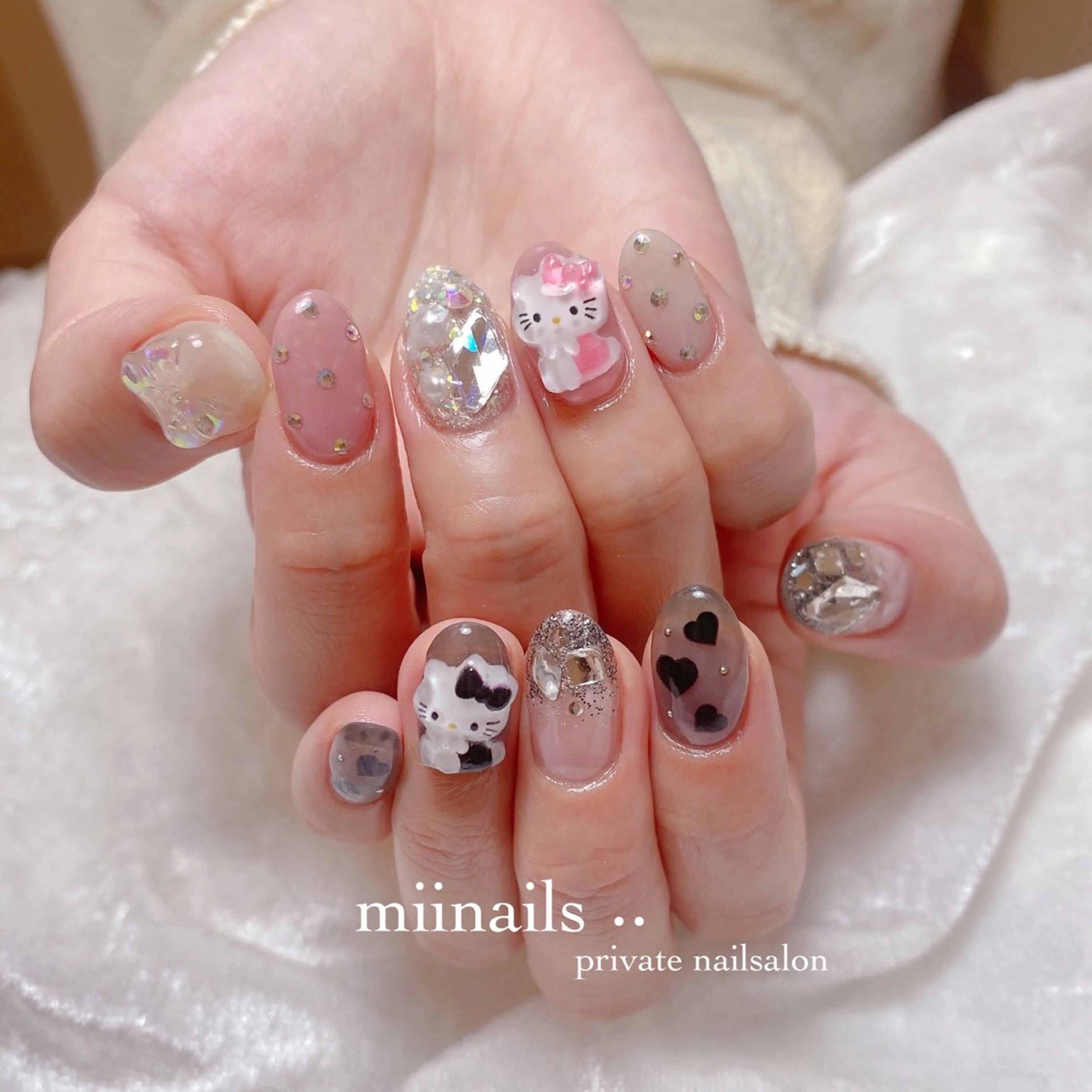 ネイル 韓国ネイル ワンホンネイル ハンドネイル nailsalon miinailsのネイルデザイン