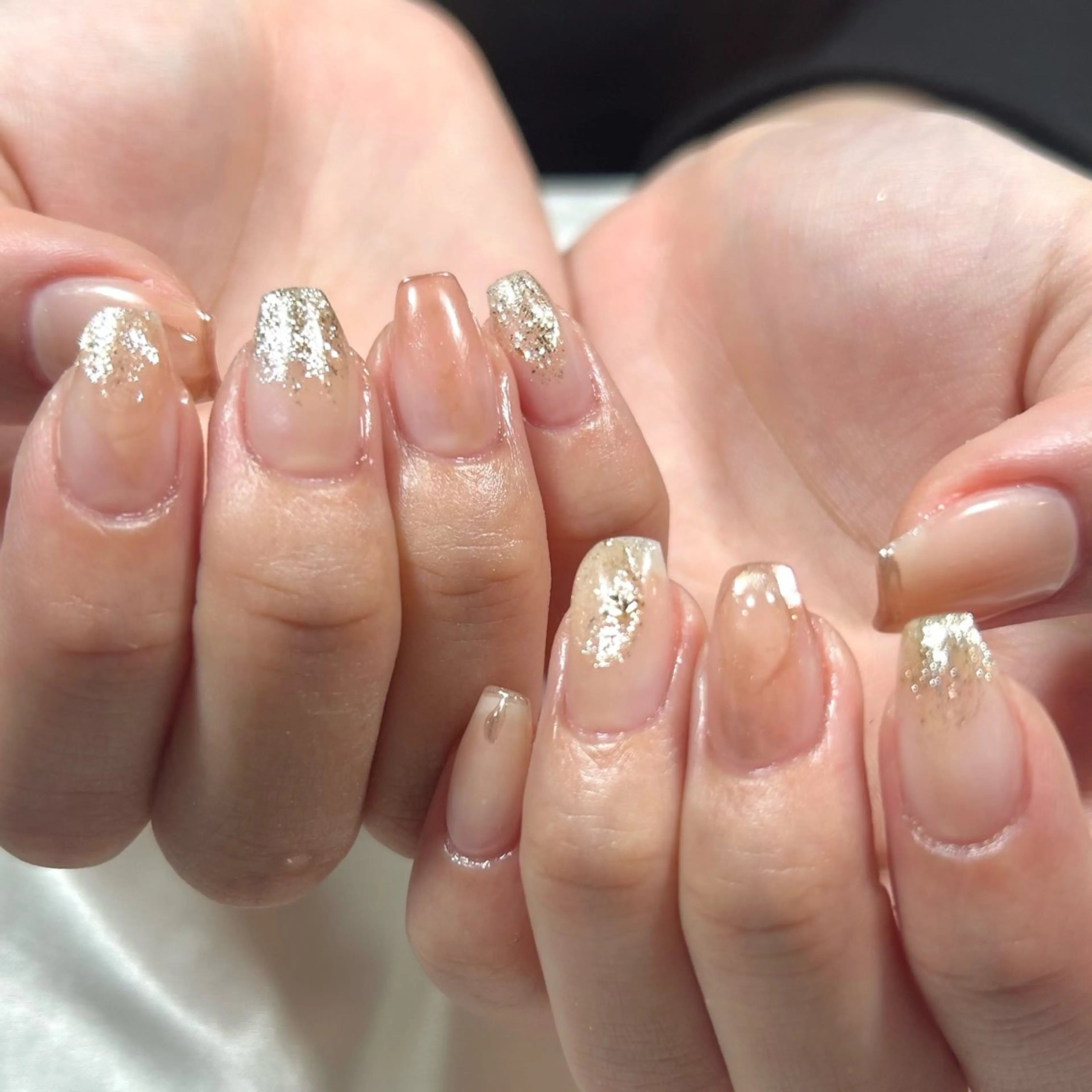 ネイル ニュアンスネイル ピンク ピンクベージュ shine'an fuka🌿🫧のネイルデザイン