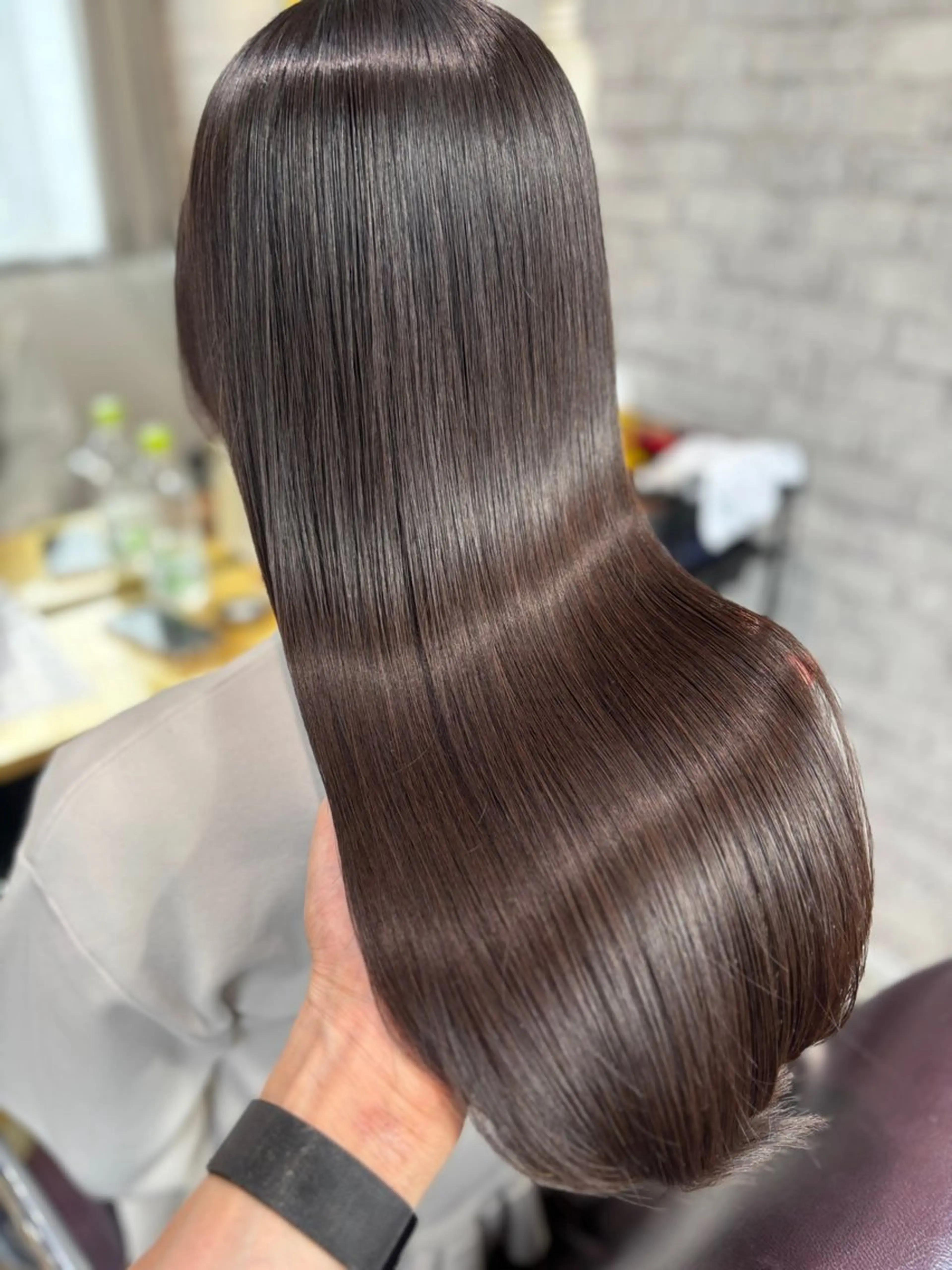 ミディアム カット 縮毛矯正 トリートメント 心斎橋/縮毛矯正/ 髪質改善　吉見勇亮のヘアスタイル