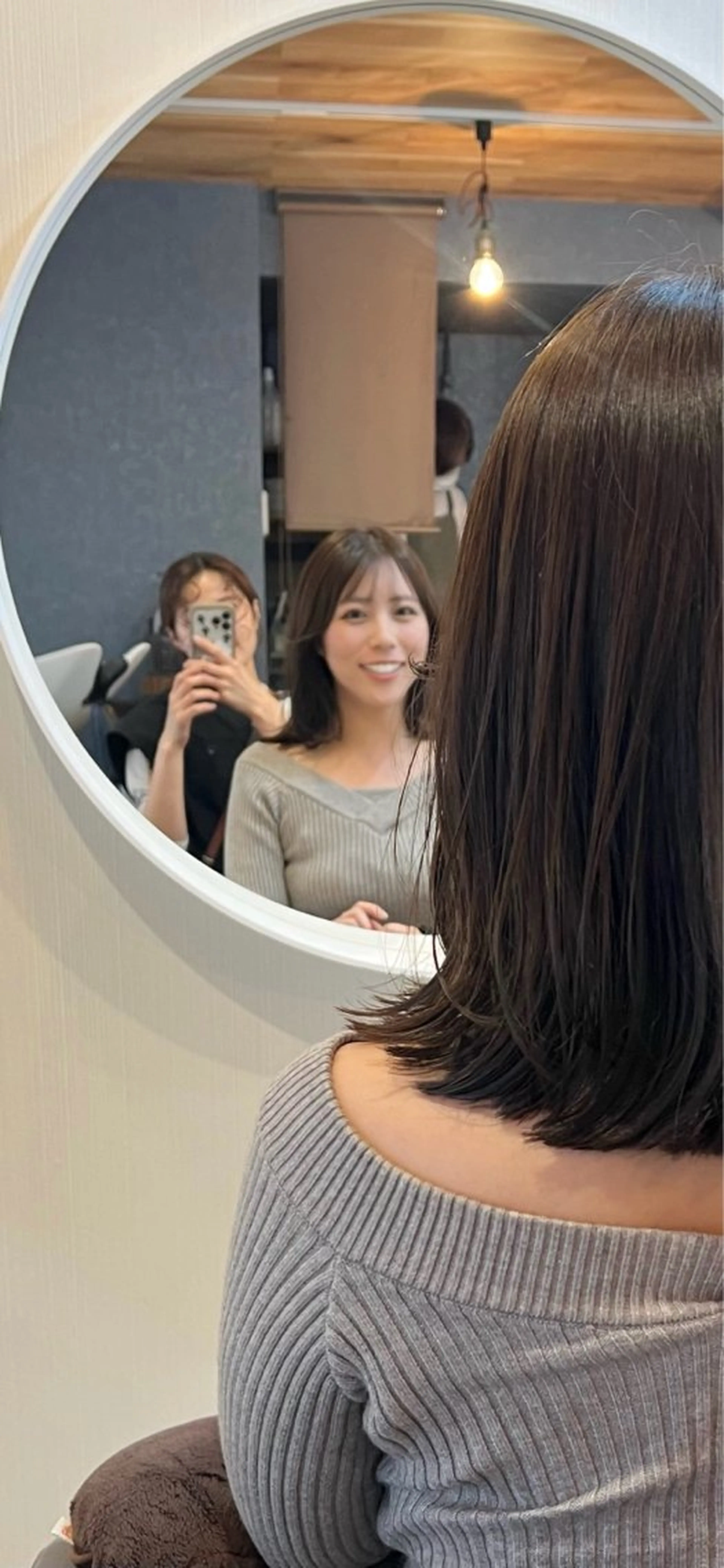 ミディアム カラー カット ヘアカラー トリートメント トレンドと似合わせ/ マンツーマン/西上楓のヘアスタイル