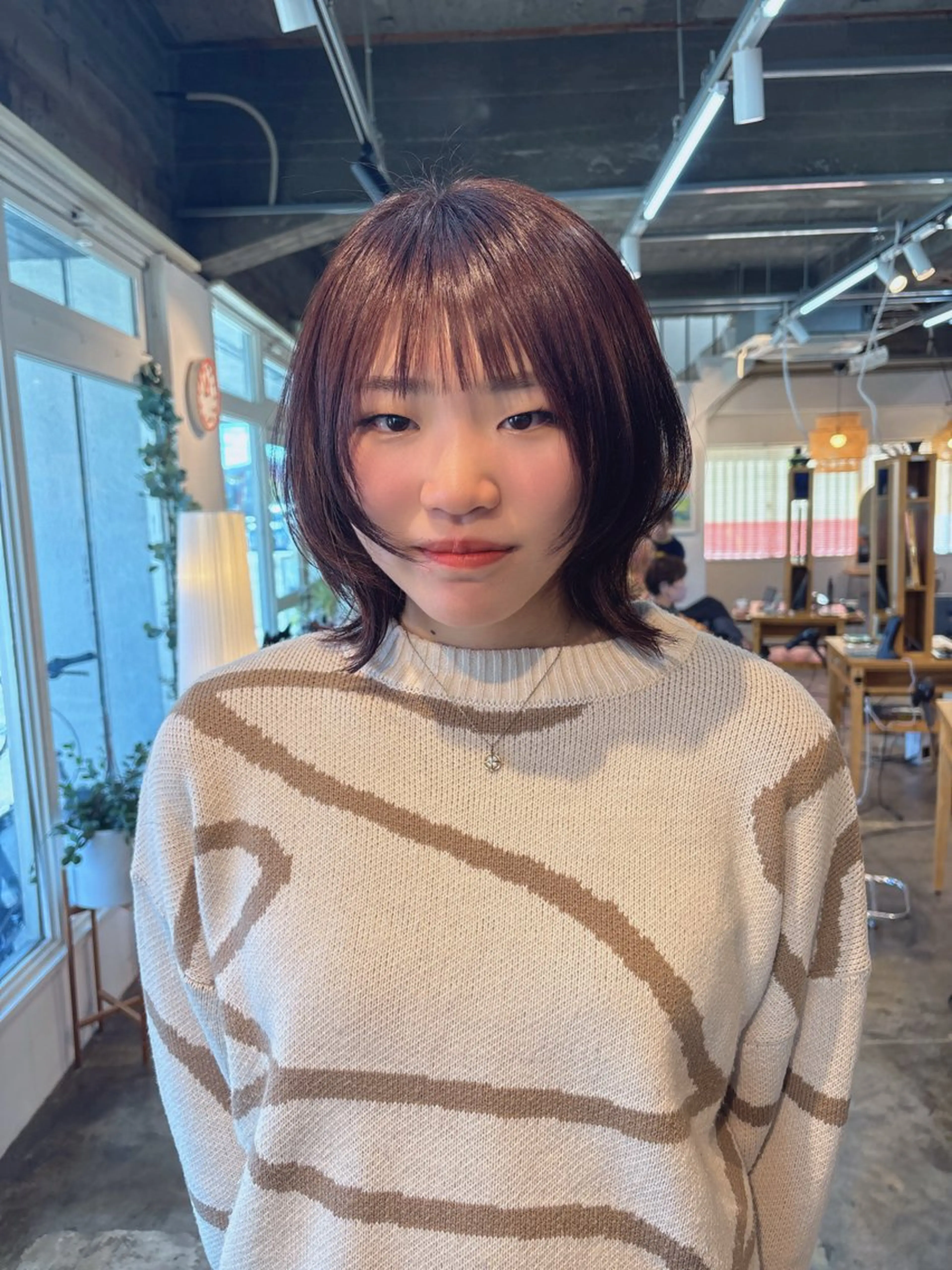 ショート カラー 顔まわりレイヤー レイヤーカット カット ヘアカラー shiho/レイヤー /透明感カラーのヘアスタイル