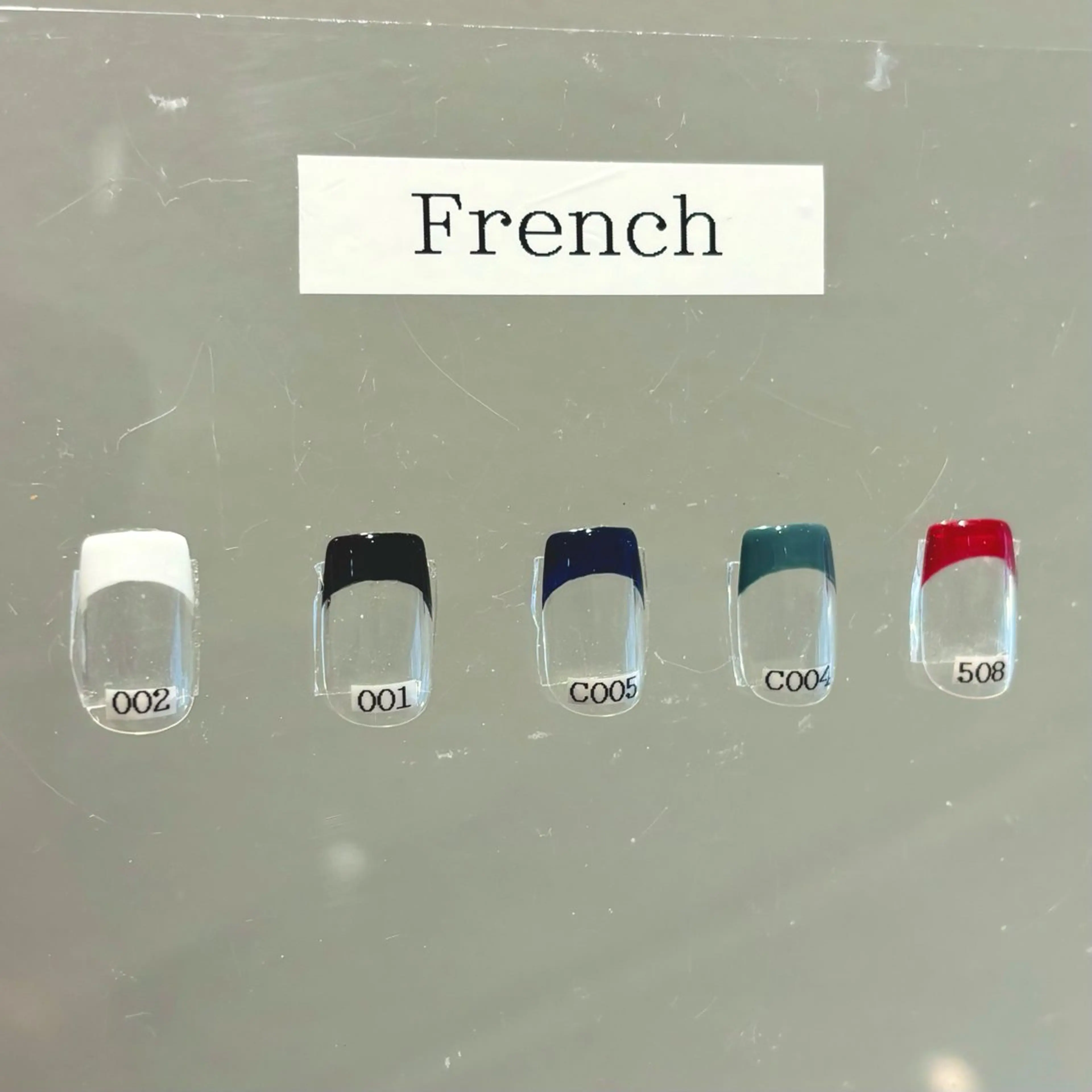 【練習モデル】ハンドジェル フレンチ(クリアベース)★オフありの写真