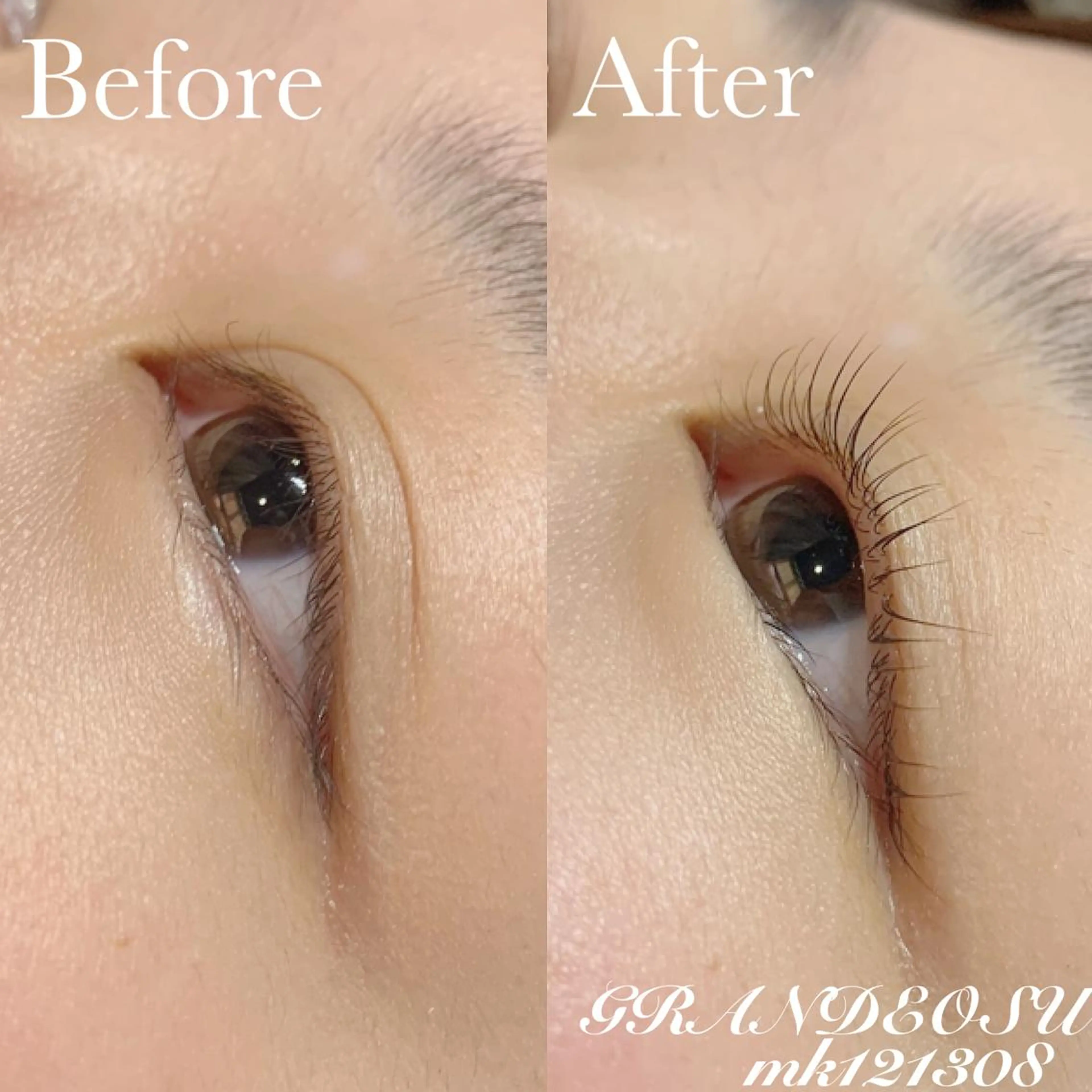 マツエク・マツパ パリジェンヌラッシュリフト マツパ GRANDEcara 栄　manamiのマツエク・マツパデザイン