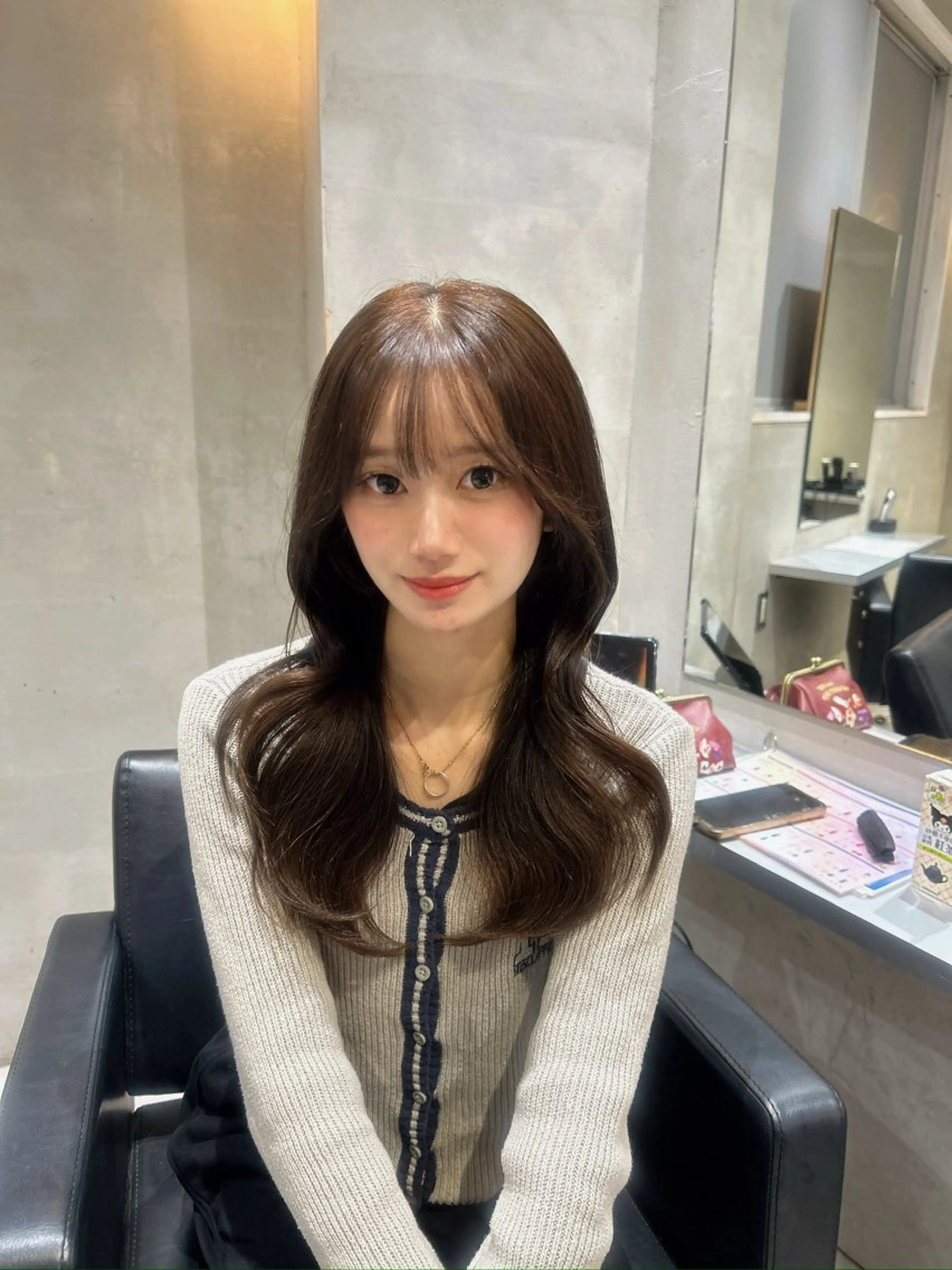 セミロング カラー カット ヘアカラー トリートメント 透明感×韓国ヘア 🇰🇷きららのヘアスタイル