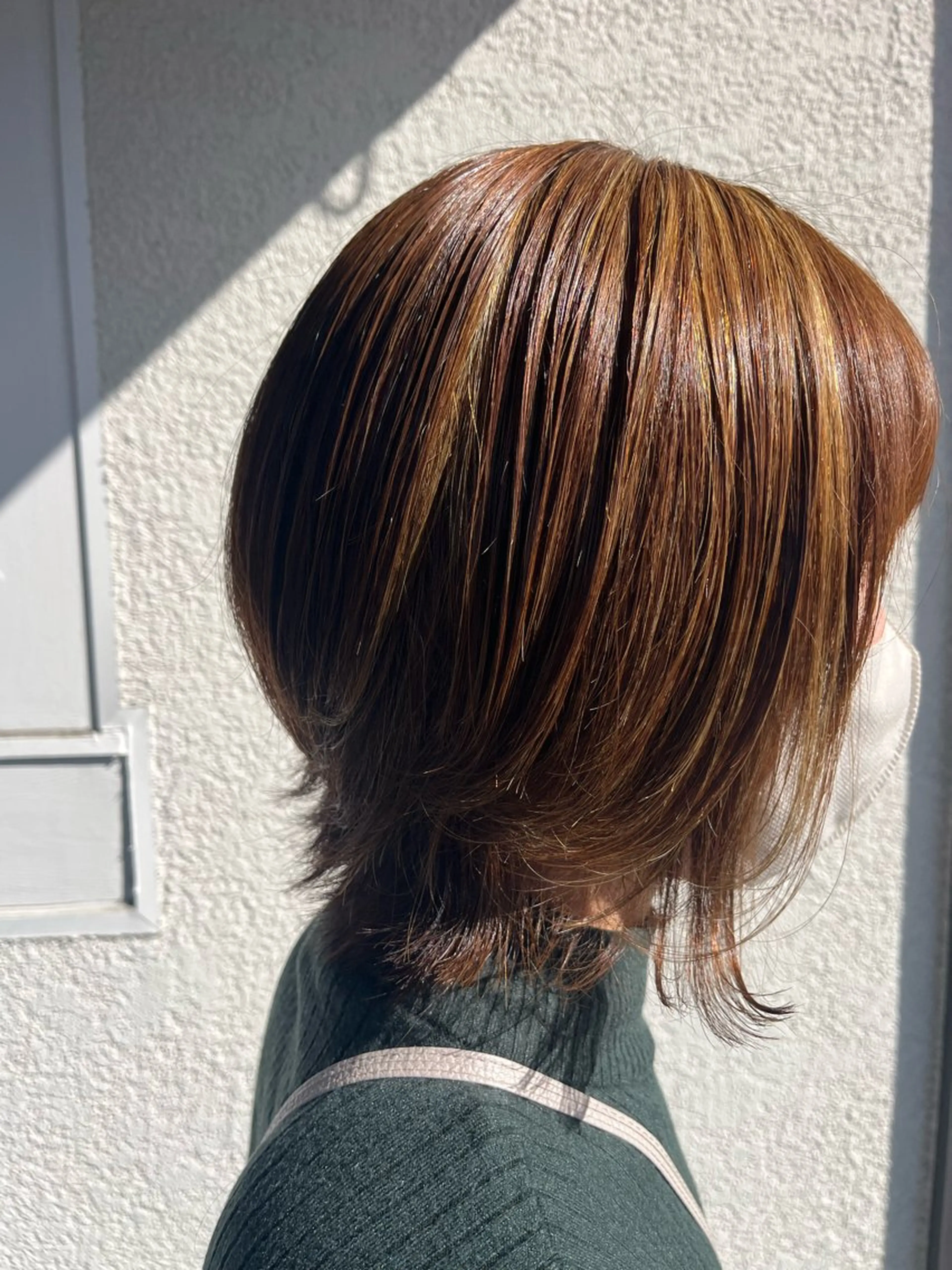 ミディアム カラー カット ヘアカラー トリートメント 鈴木 結のヘアスタイル