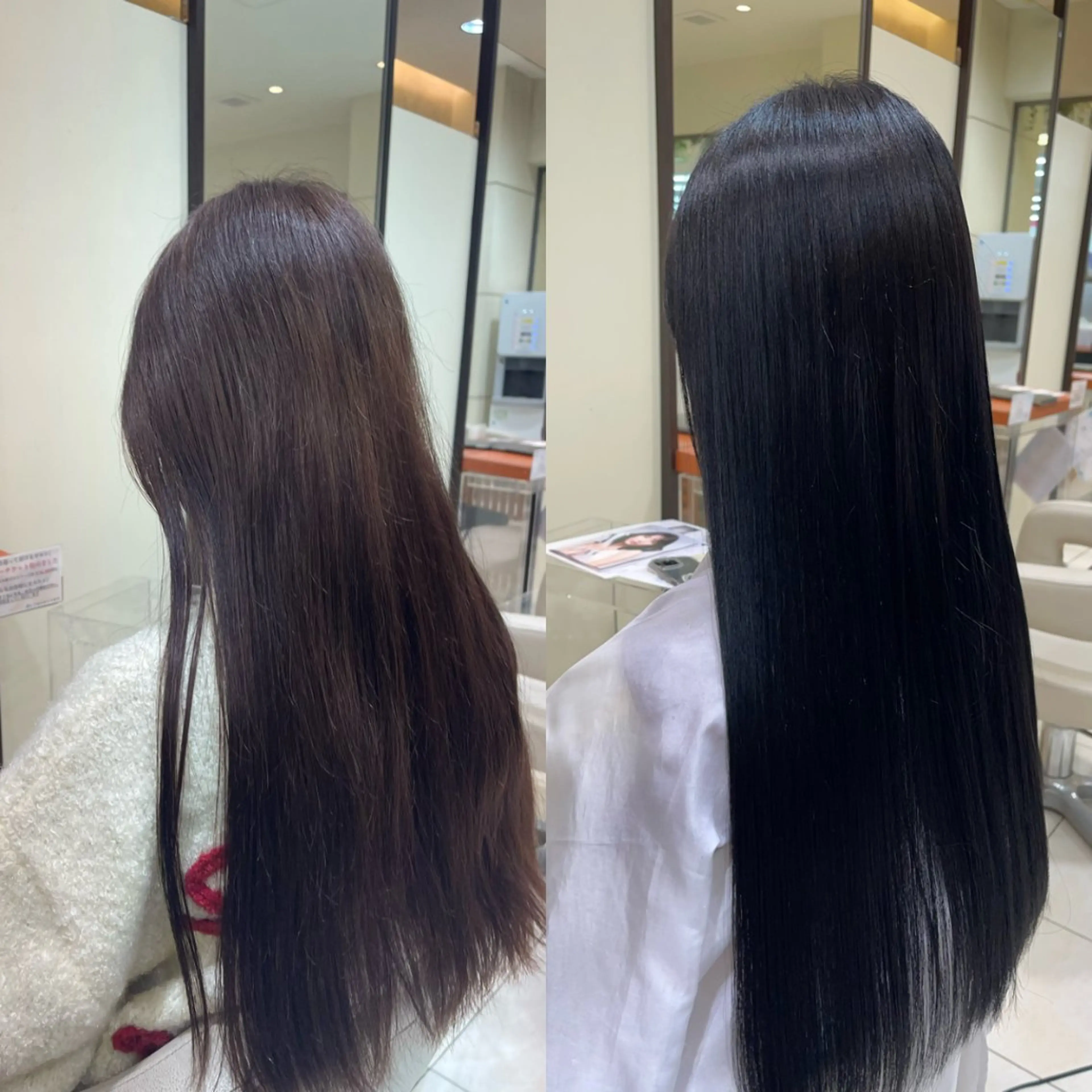 ロング カット 縮毛矯正 トリートメント カネヒラ リョウスケのヘアスタイル