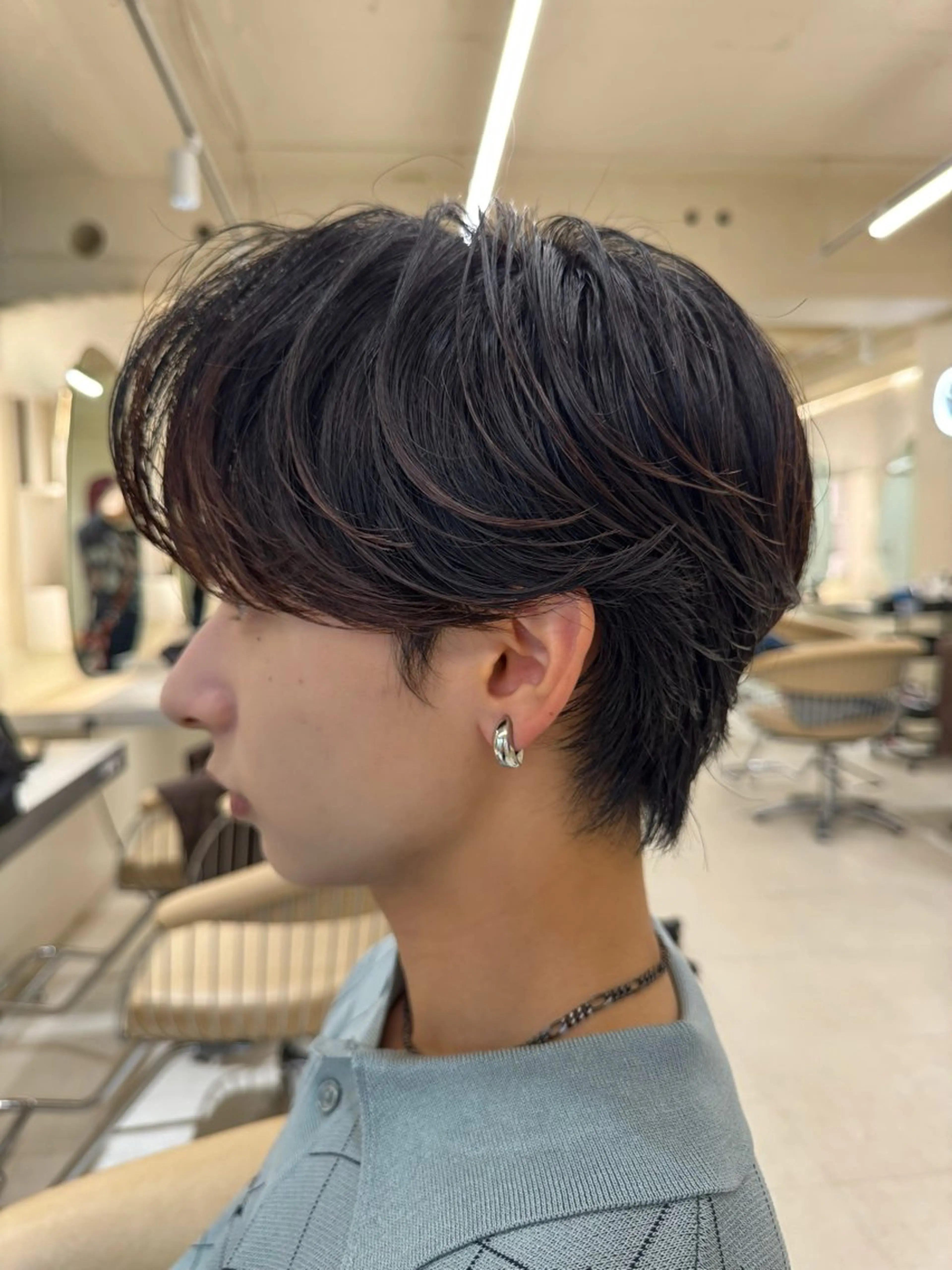 ショート パーマ メンズ センターパート メンズパーマ ニュアンスパーマ nico TOKYO 横浜所属・横浜/レイヤー/ カネコのヘアスタイル