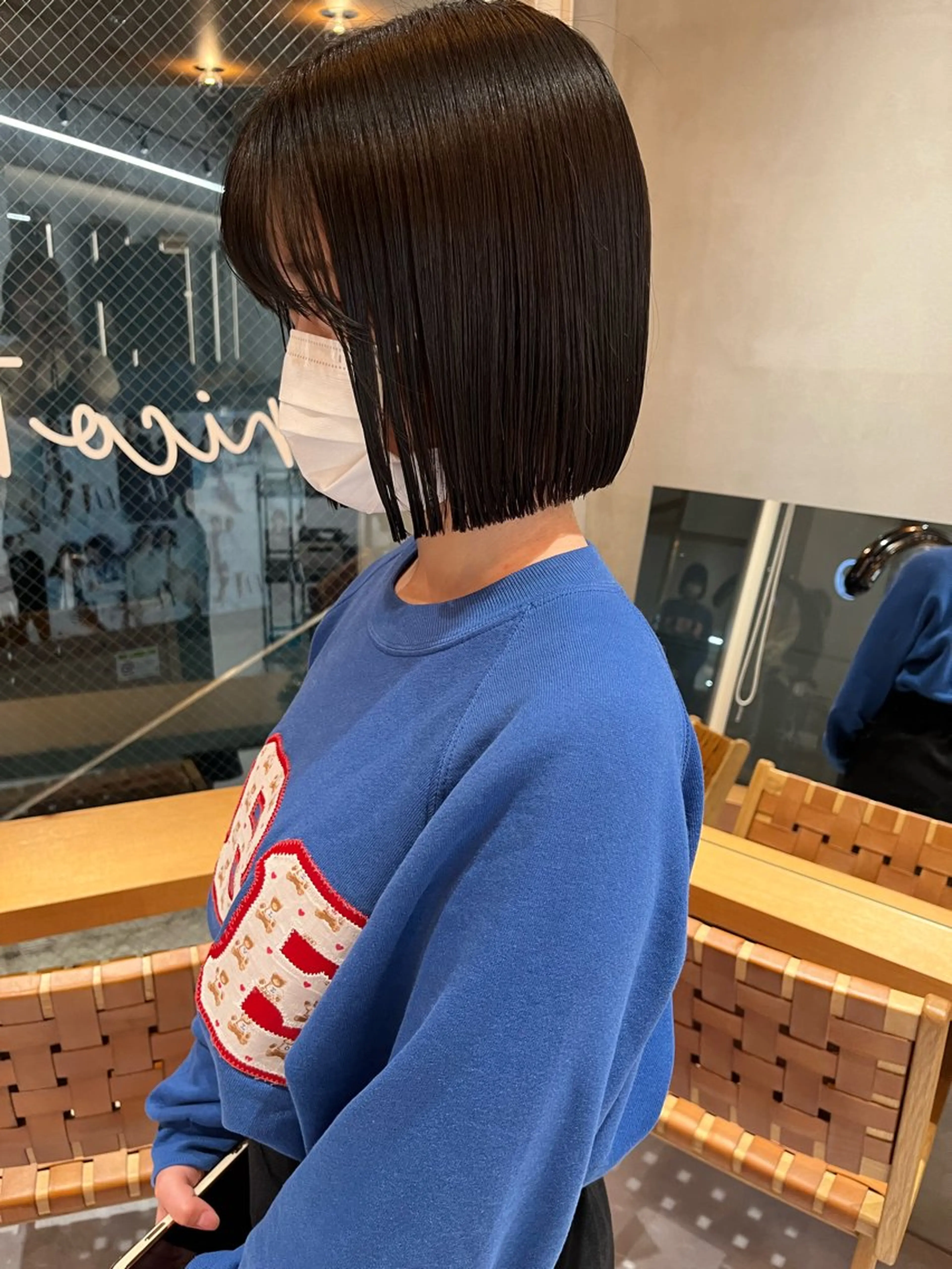 ミディアム カラー カット ヘアカラー トリートメント ボブ&透明感カラー ♡TOMOEのヘアスタイル