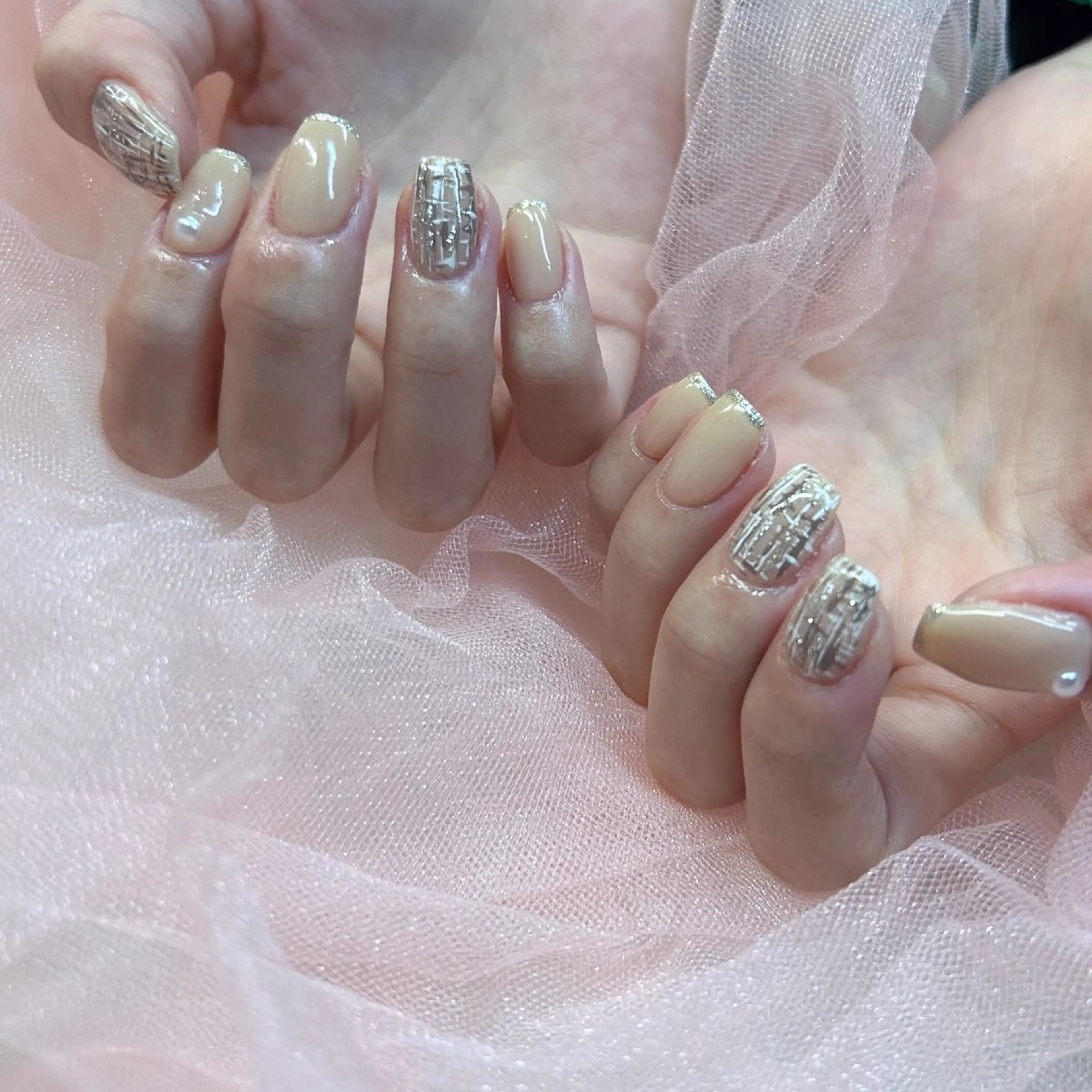 ネイル ツイードネイル EMANON心斎橋店所属・大阪心斎橋ネイル/ hinataのネイルデザイン