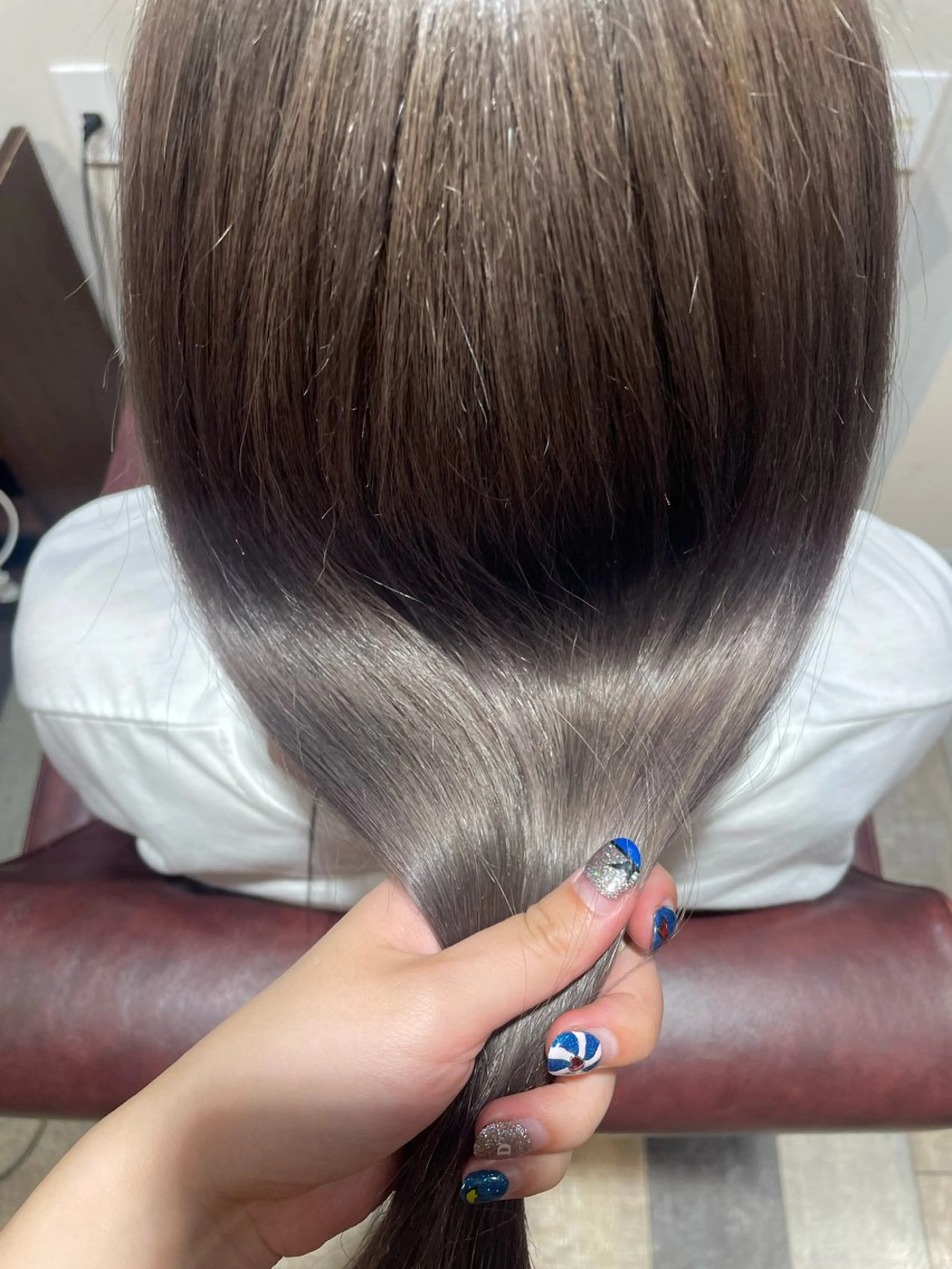 ロング カラー カット ヘアカラー トリートメント なつき/ 艶カラー/縮毛矯正のヘアスタイル