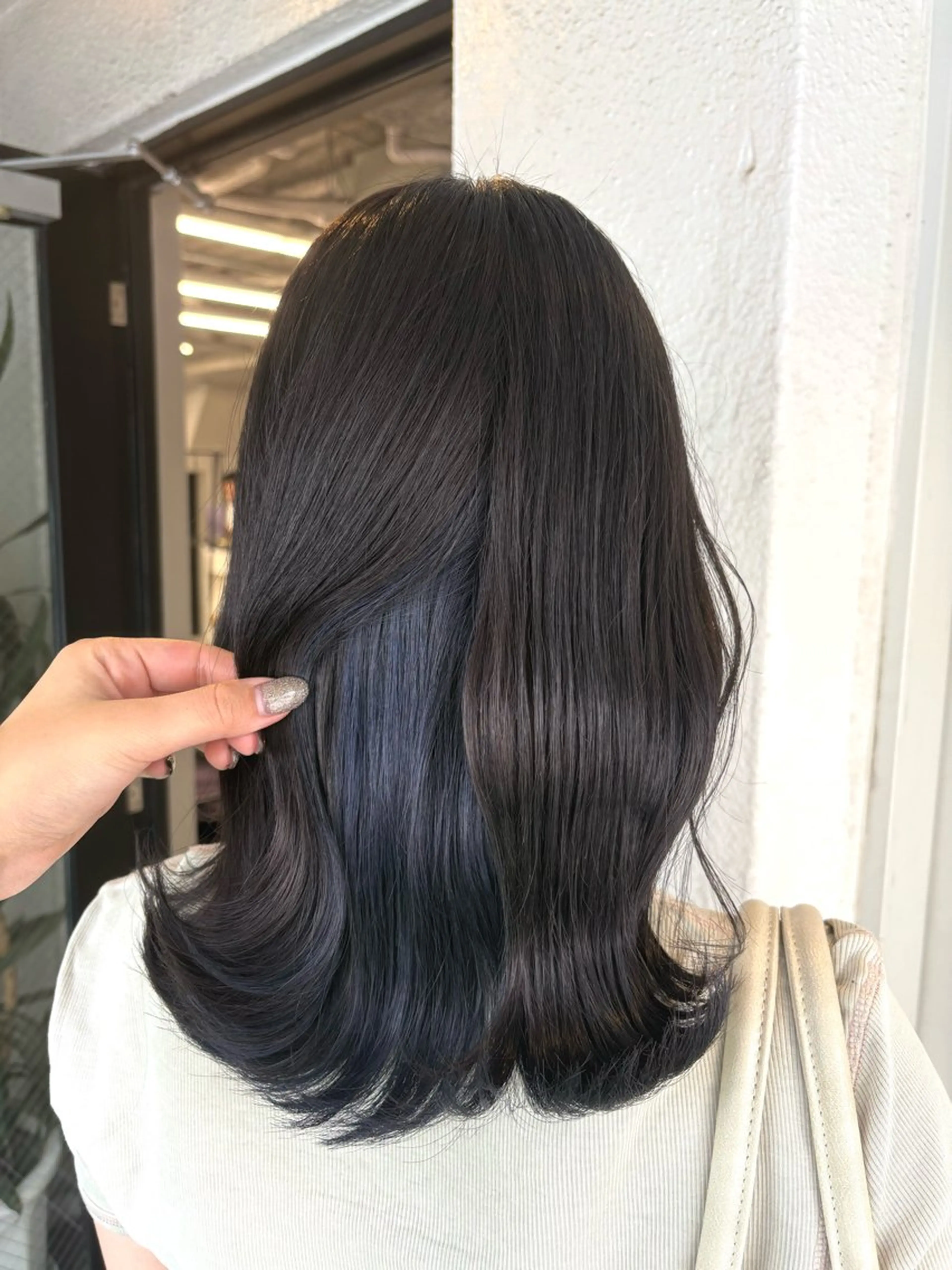 ミディアム カラー ブルーカラー インナーカラー ダブルカラー/ギャル 韓国ヘア/梨緒💜のヘアスタイル