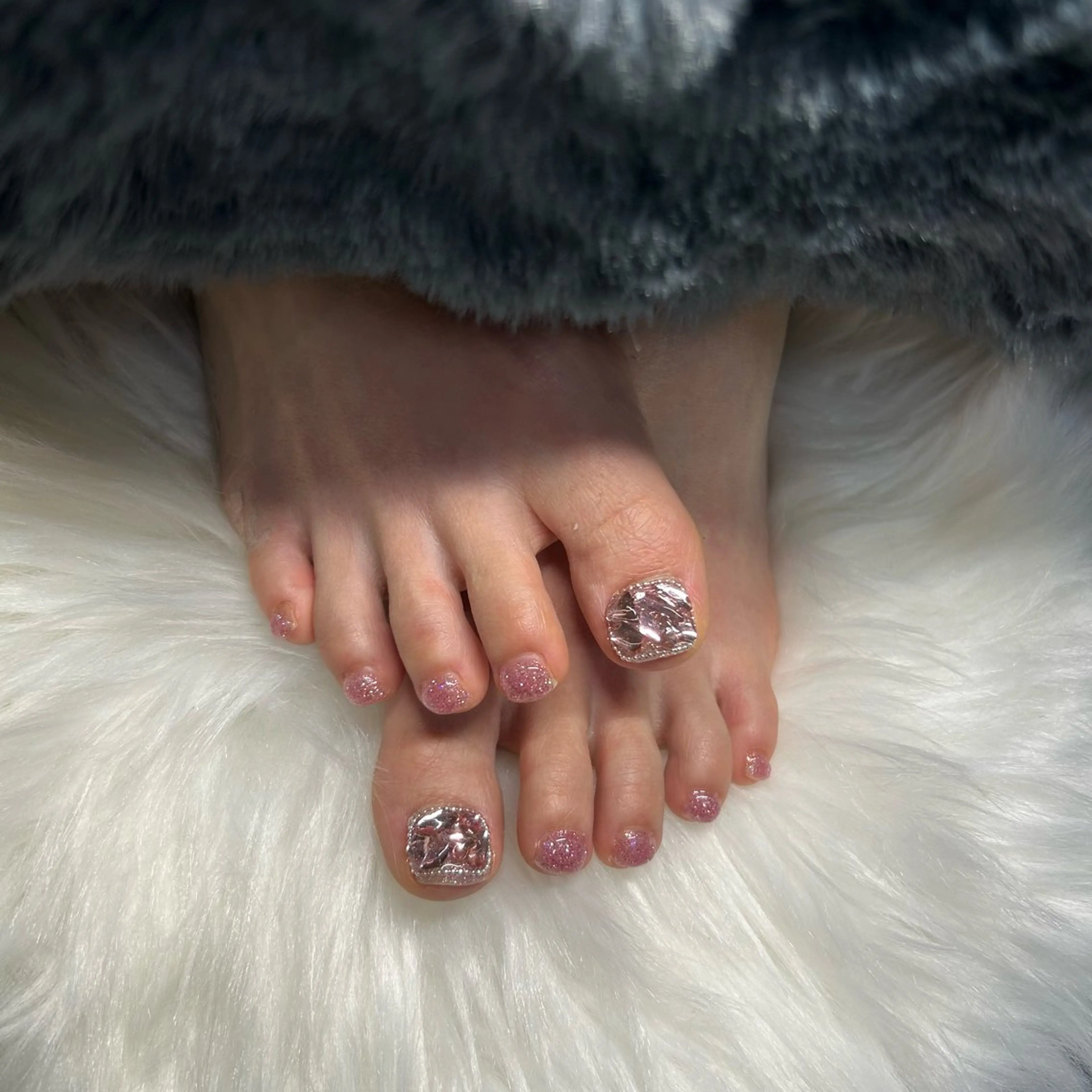 フットネイル ワンカラー オフなしの写真