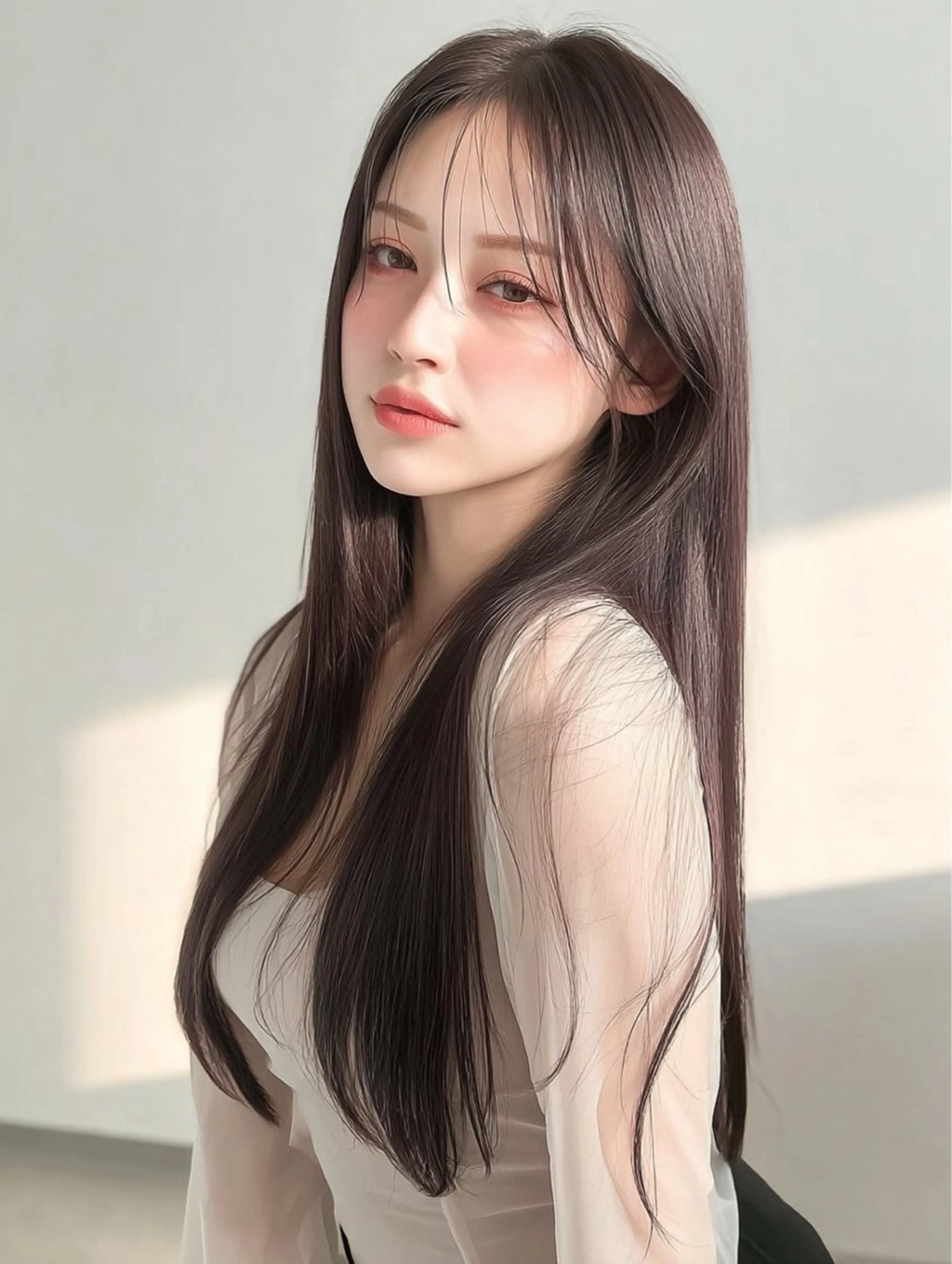 ロング カラー ブリーチ 透明感カラー インナーカラー 髪質改善 韓国風ヘア カット ヘアカラー 木村 純也のヘアスタイル