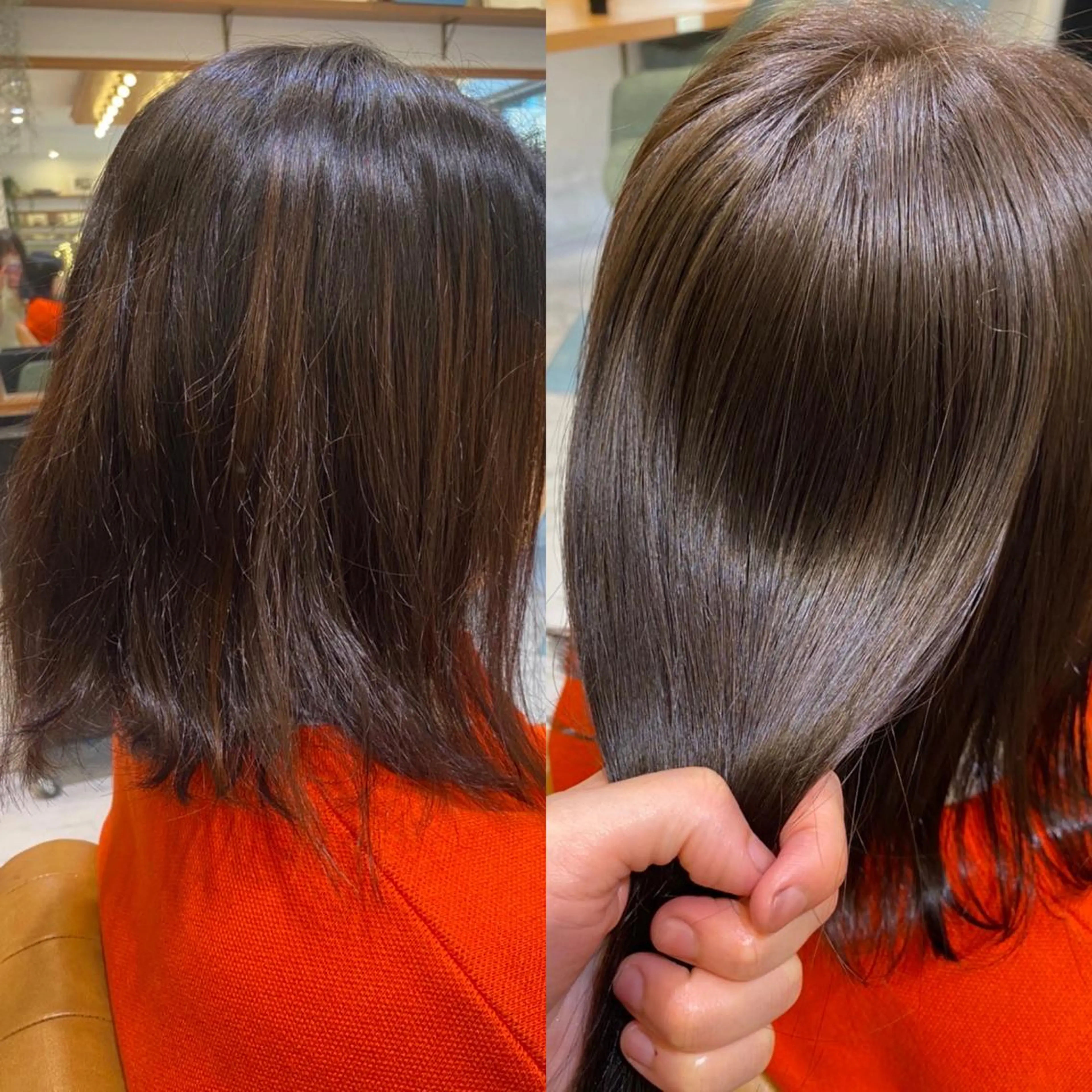 ミディアム カット 縮毛矯正 トリートメント taiga ショート /レイヤー/矯正🌈のヘアスタイル