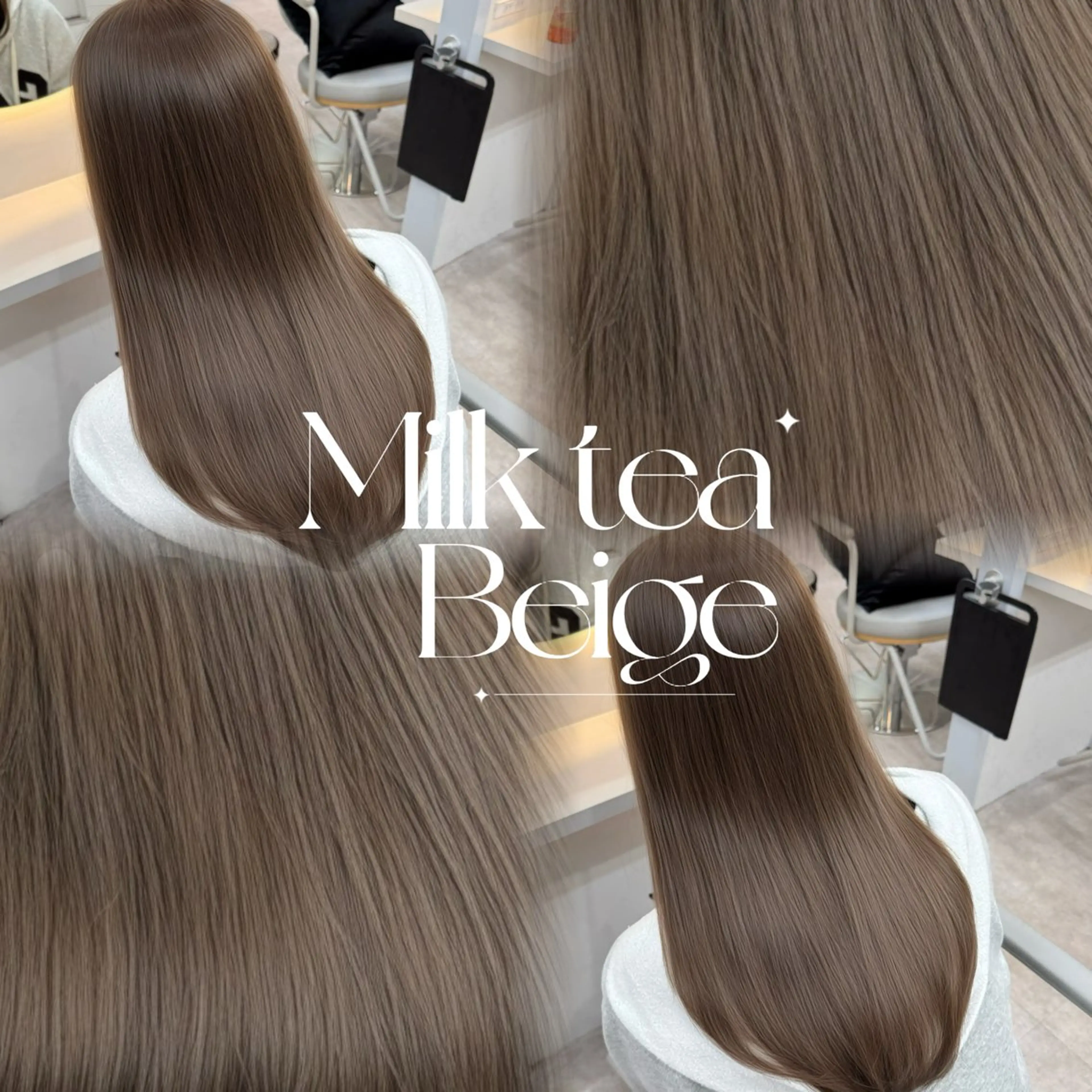 【1番人気🤍】小顔カット+うる艶ケアカラー+𝐊𝐄𝐑𝐀𝐒𝐓𝐀𝐒𝐄マスクトリートメント🎀🫧の写真