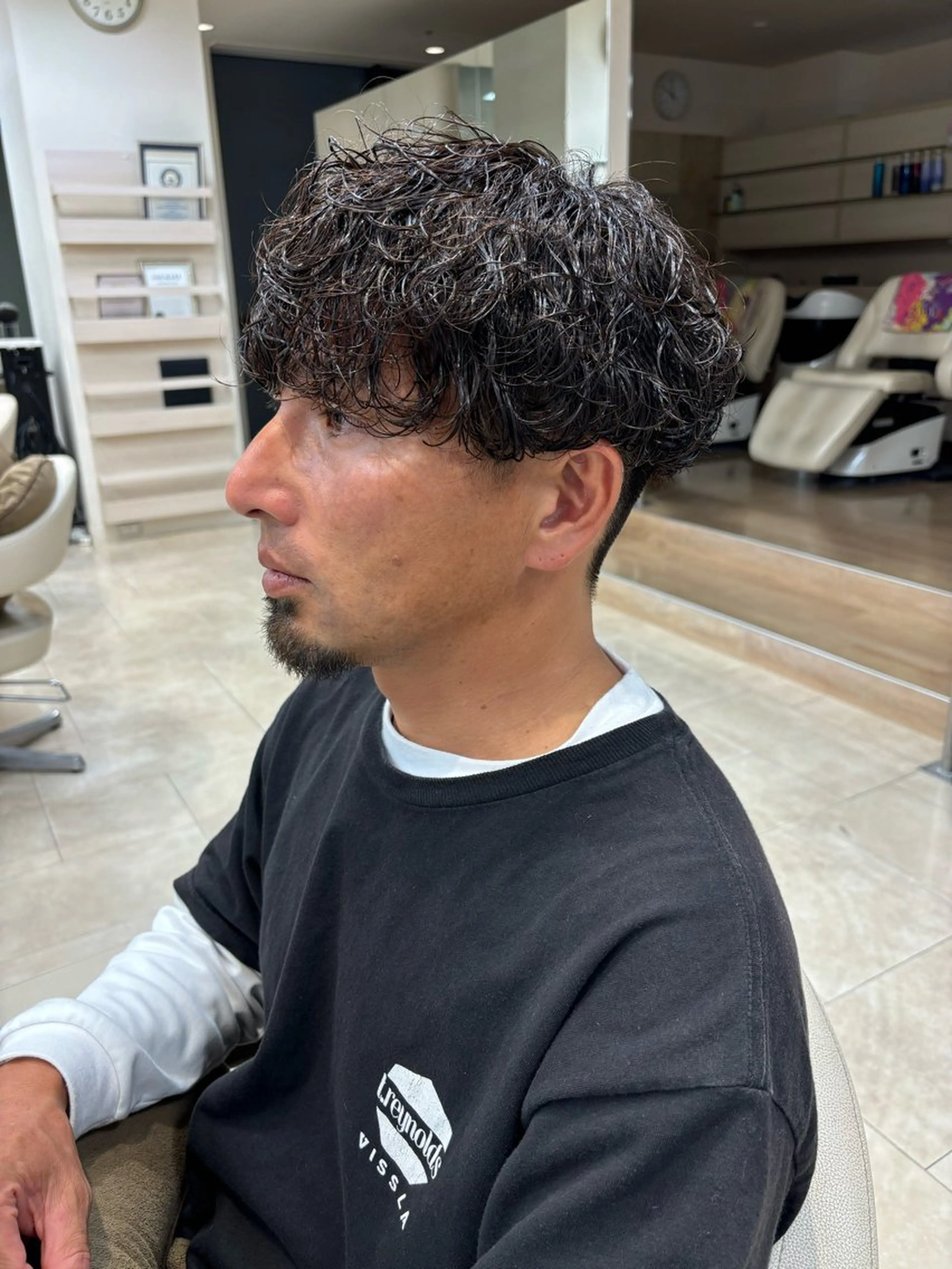 パーマ メンズ カット パーマ トリートメント 湘南/メンズパーマ/ ハイライト/ユチカのヘアスタイル