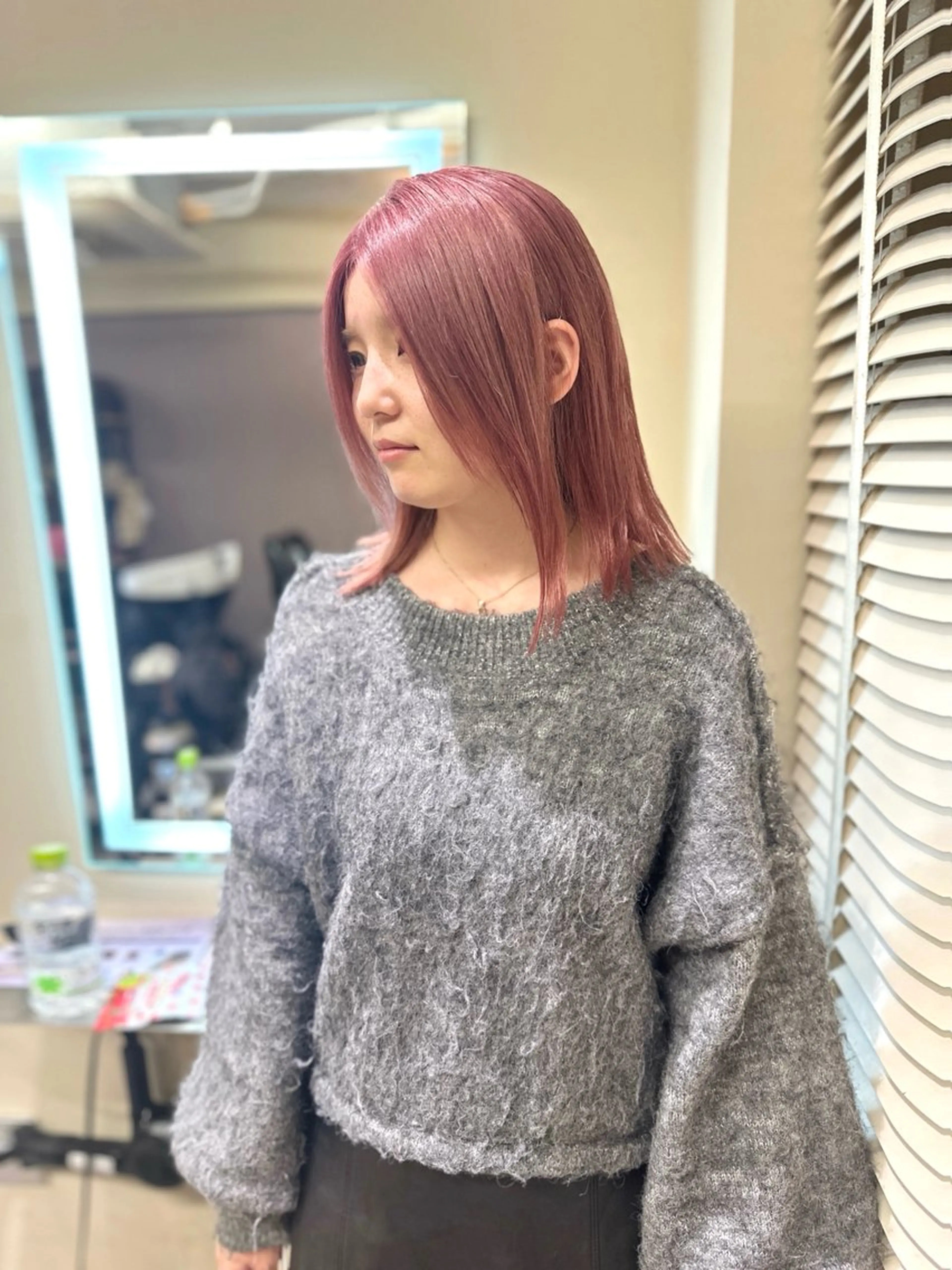 ミディアム カラー アディクシーカラー バレイヤージュ ベージュカラー ブリーチ デザインカラー ヘアカラー トリートメント opus 店長大和 レイヤー/赤み消しのヘアスタイル